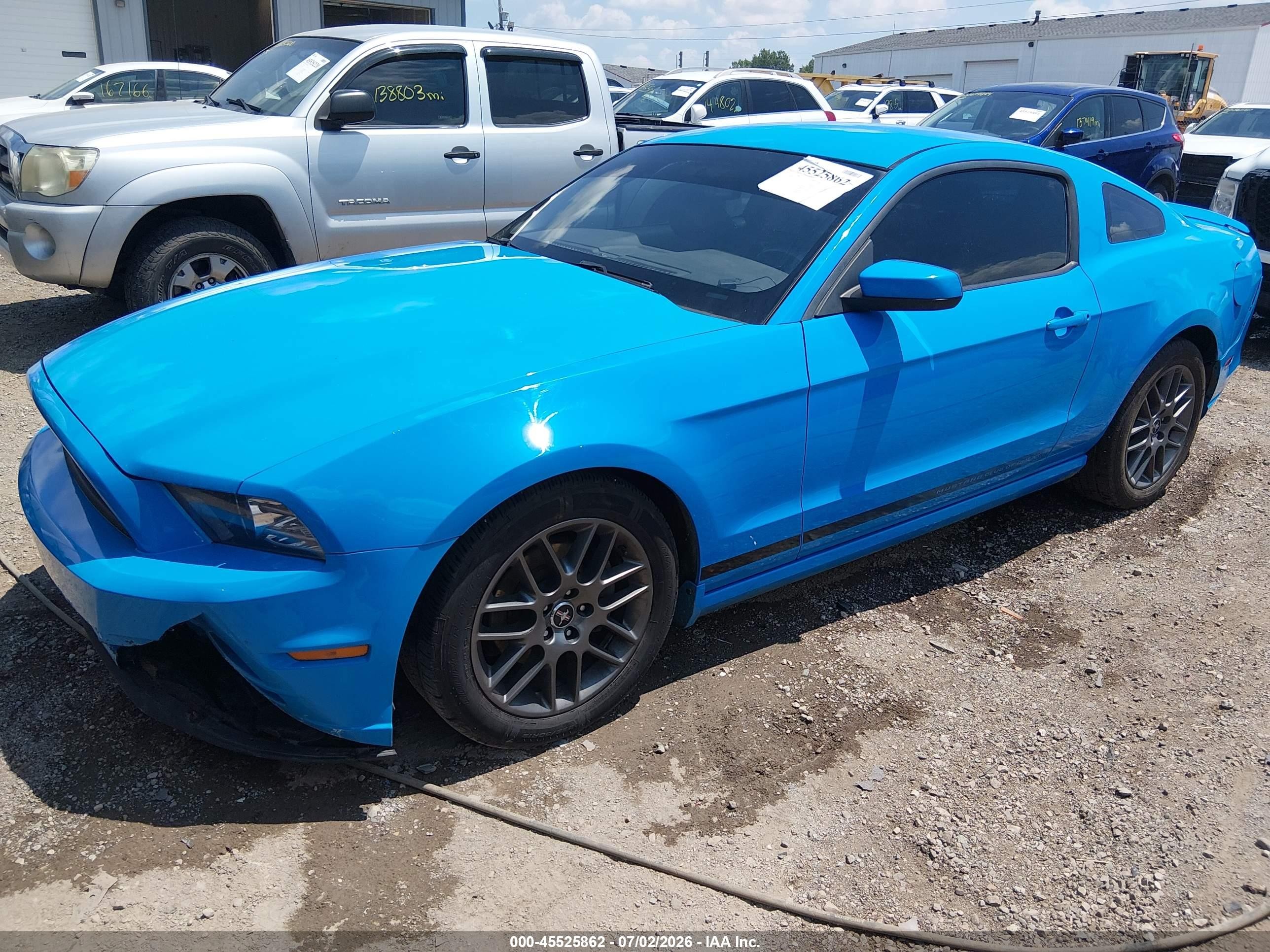 2013 Ford Mustang V6 Blue vin: 1ZVBP8AM5D5215934