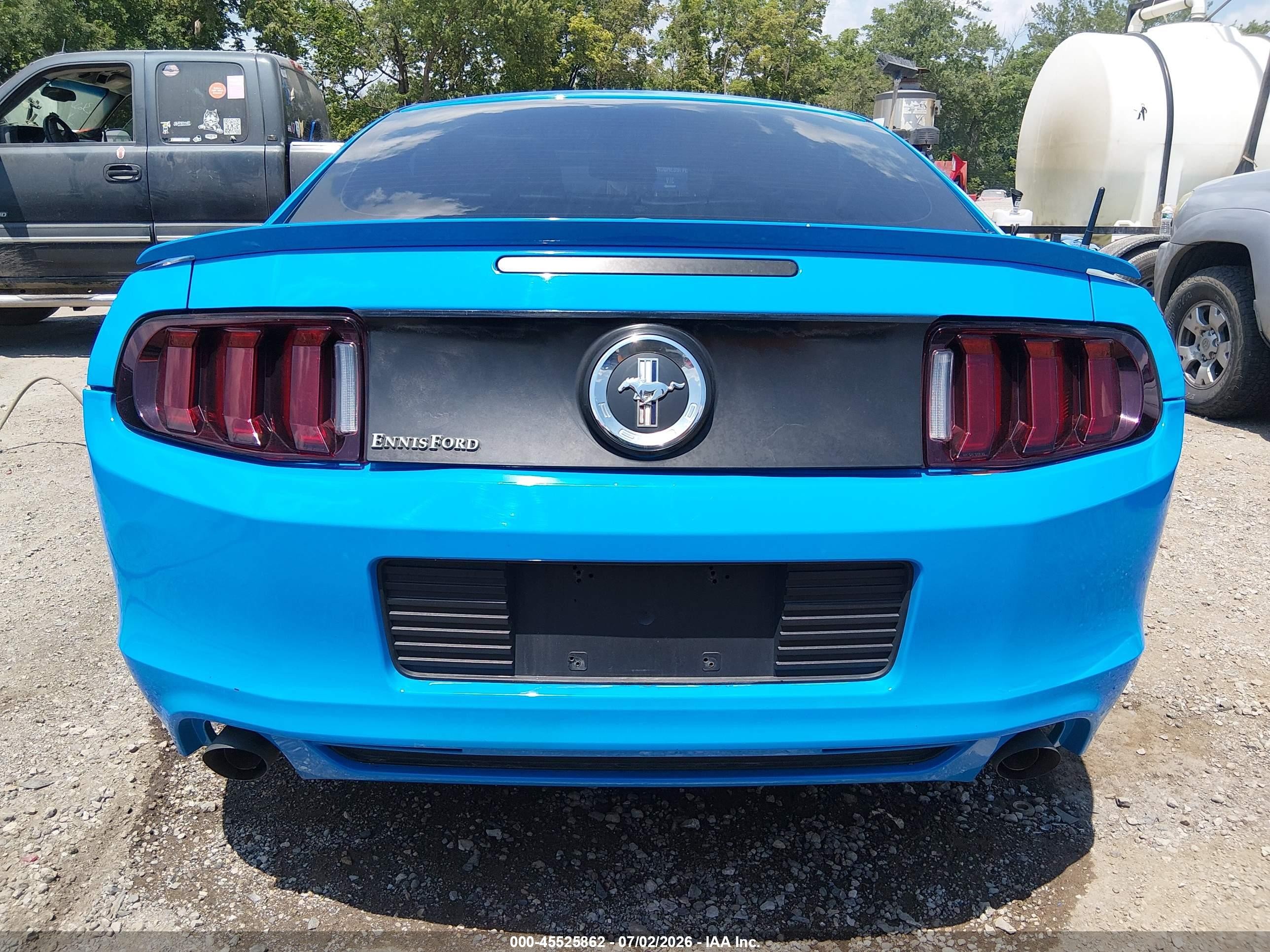 2013 Ford Mustang V6 Blue vin: 1ZVBP8AM5D5215934