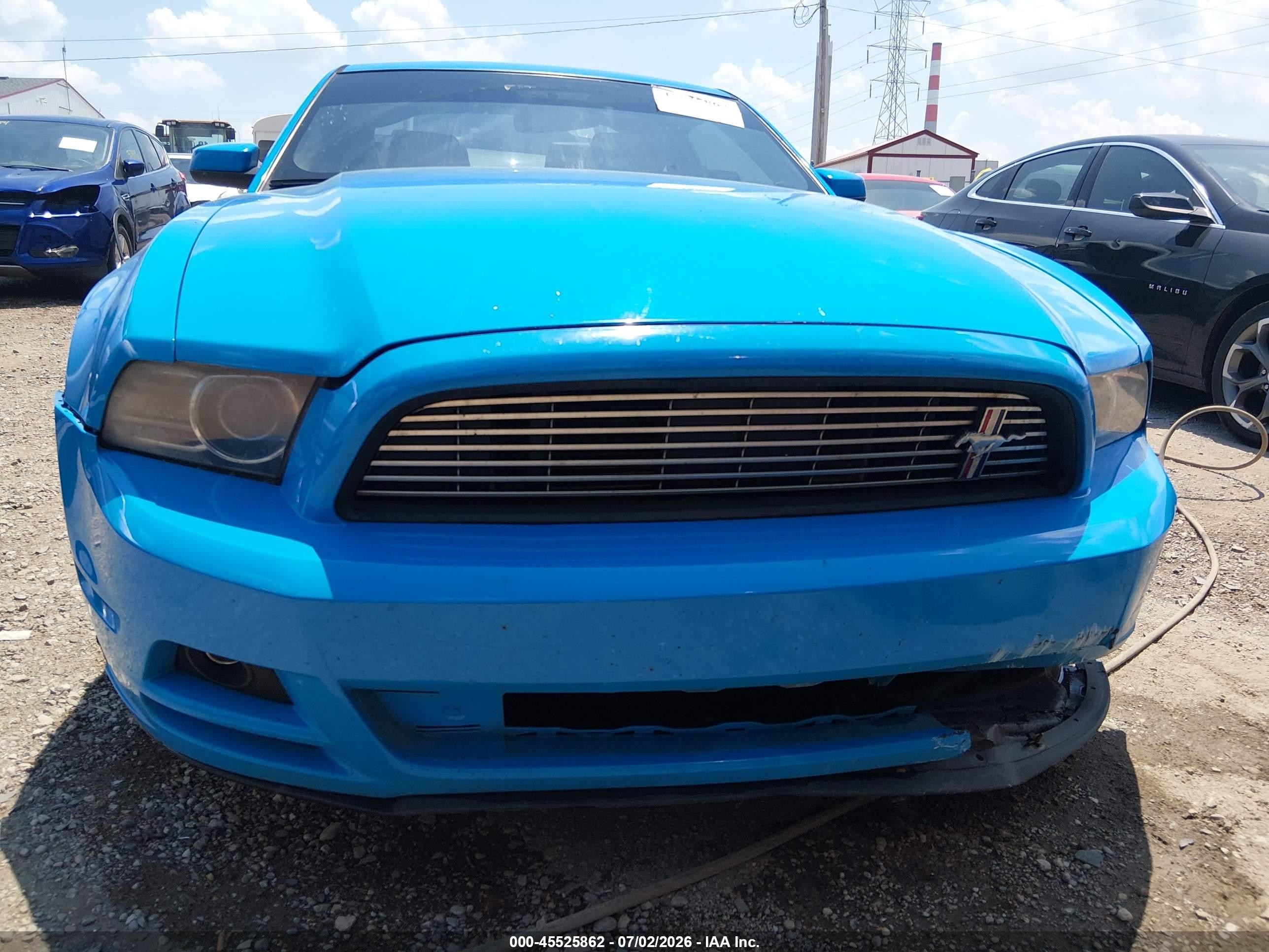 2013 Ford Mustang V6 Blue vin: 1ZVBP8AM5D5215934