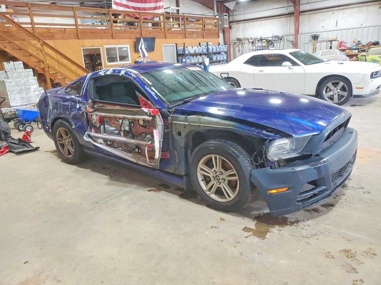 2013 Ford Mustang Blue vin: 1ZVBP8AM5D5268827