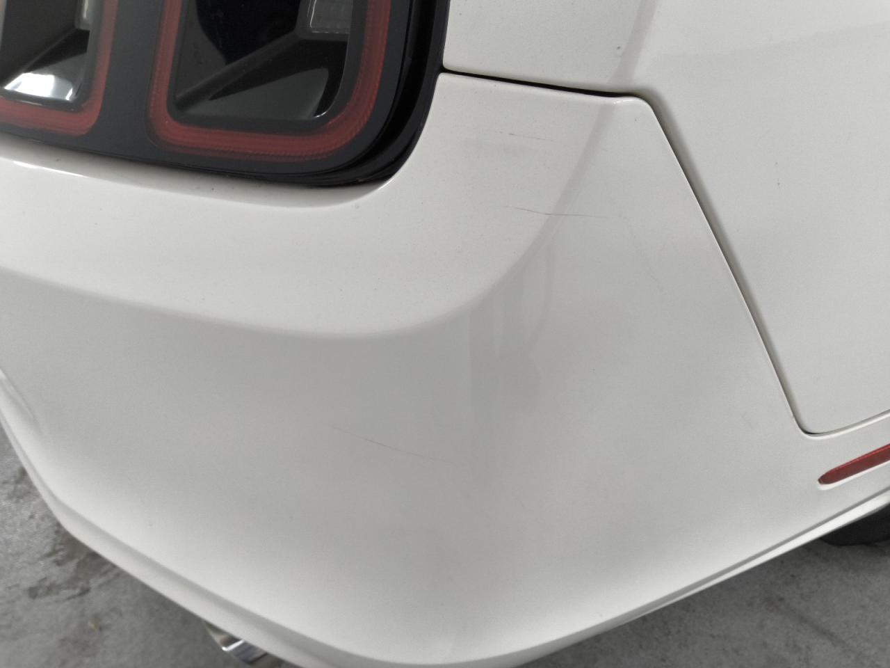 2013 Ford Mustang White vin: 1ZVBP8AM5D5282629 Damage: Rear Bumper/Cover, Previous Repair, Substandard Repair
