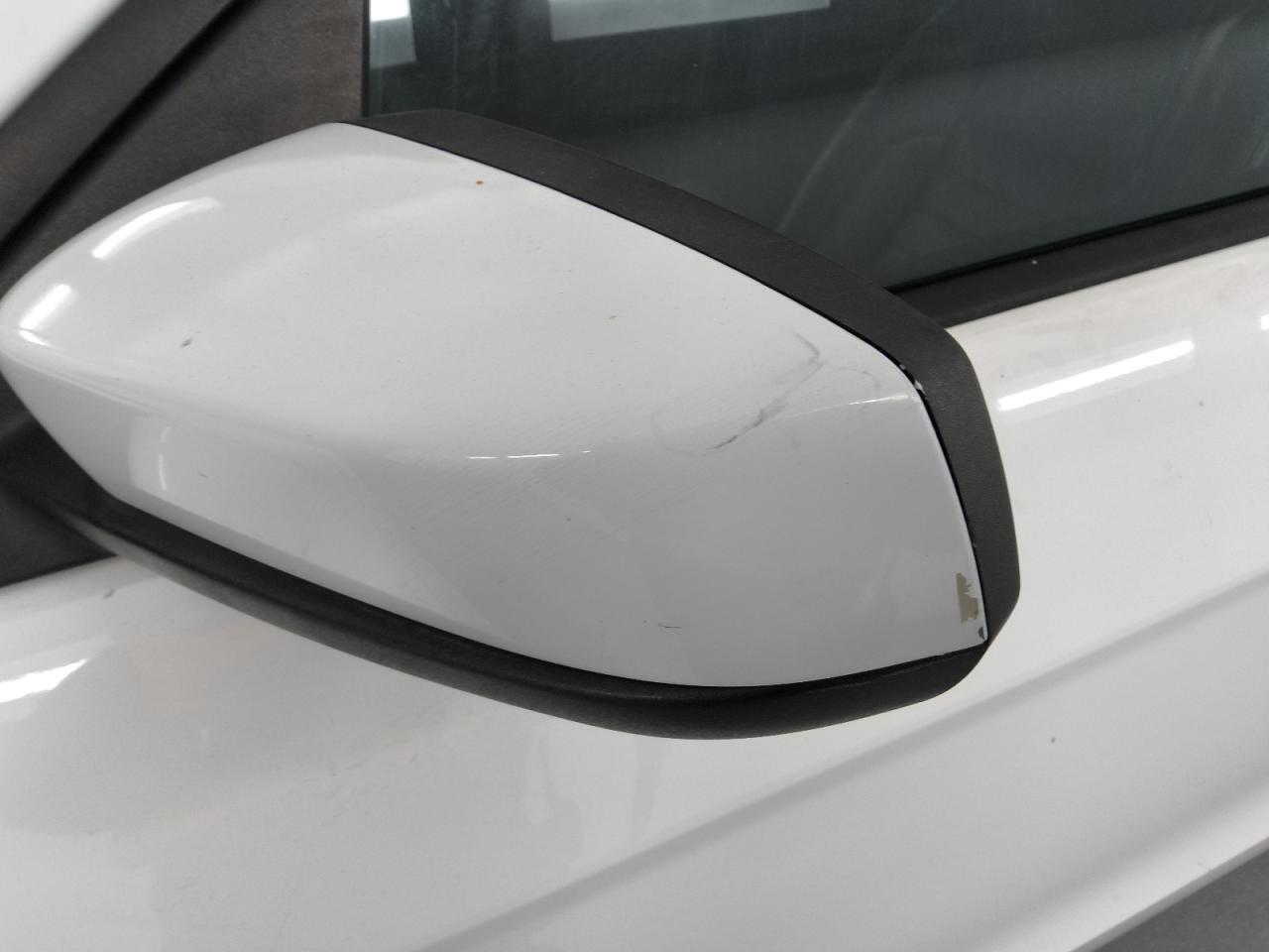 2013 Ford Mustang White vin: 1ZVBP8AM5D5282629 Damage: Lf Mirror Cover, Heavy Scratch, 1 To 2 Inches