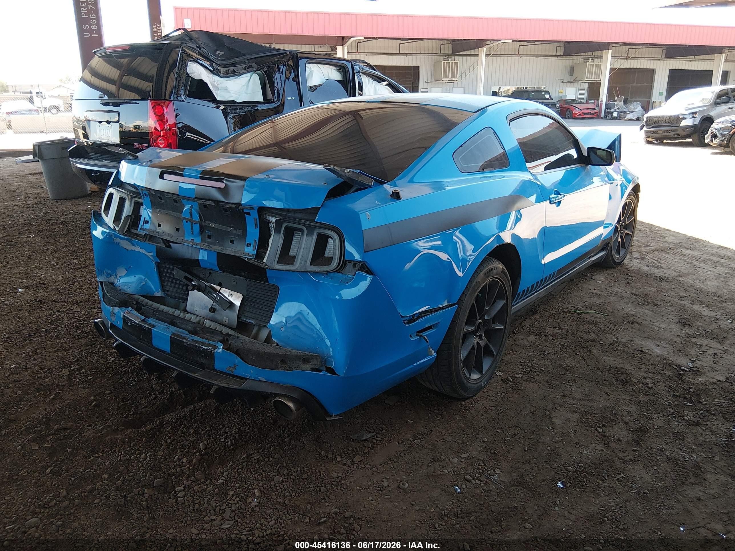 2014 Ford Mustang V6 Blue vin: 1ZVBP8AM5E5241189