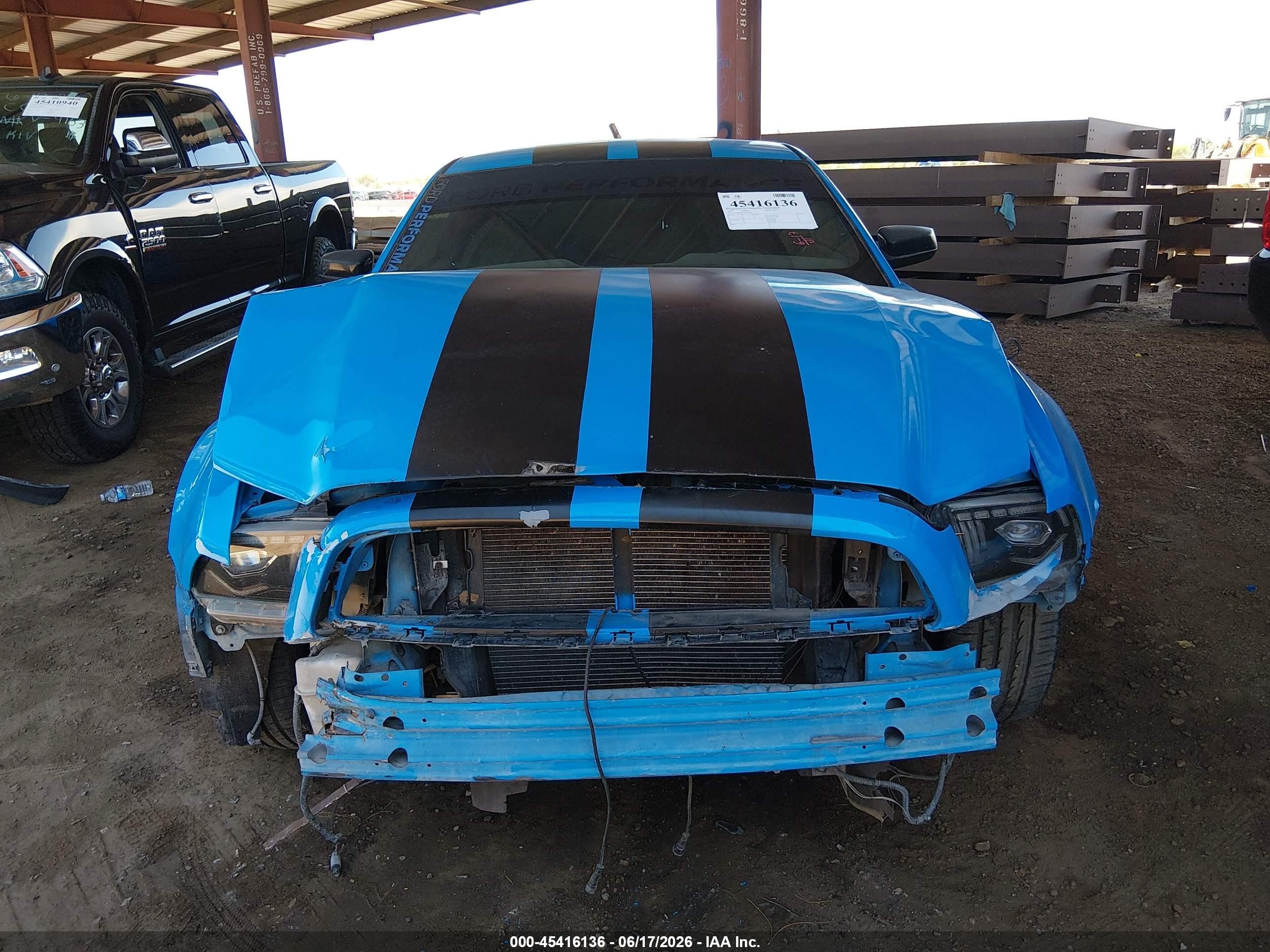 2014 Ford Mustang V6 Blue vin: 1ZVBP8AM5E5241189
