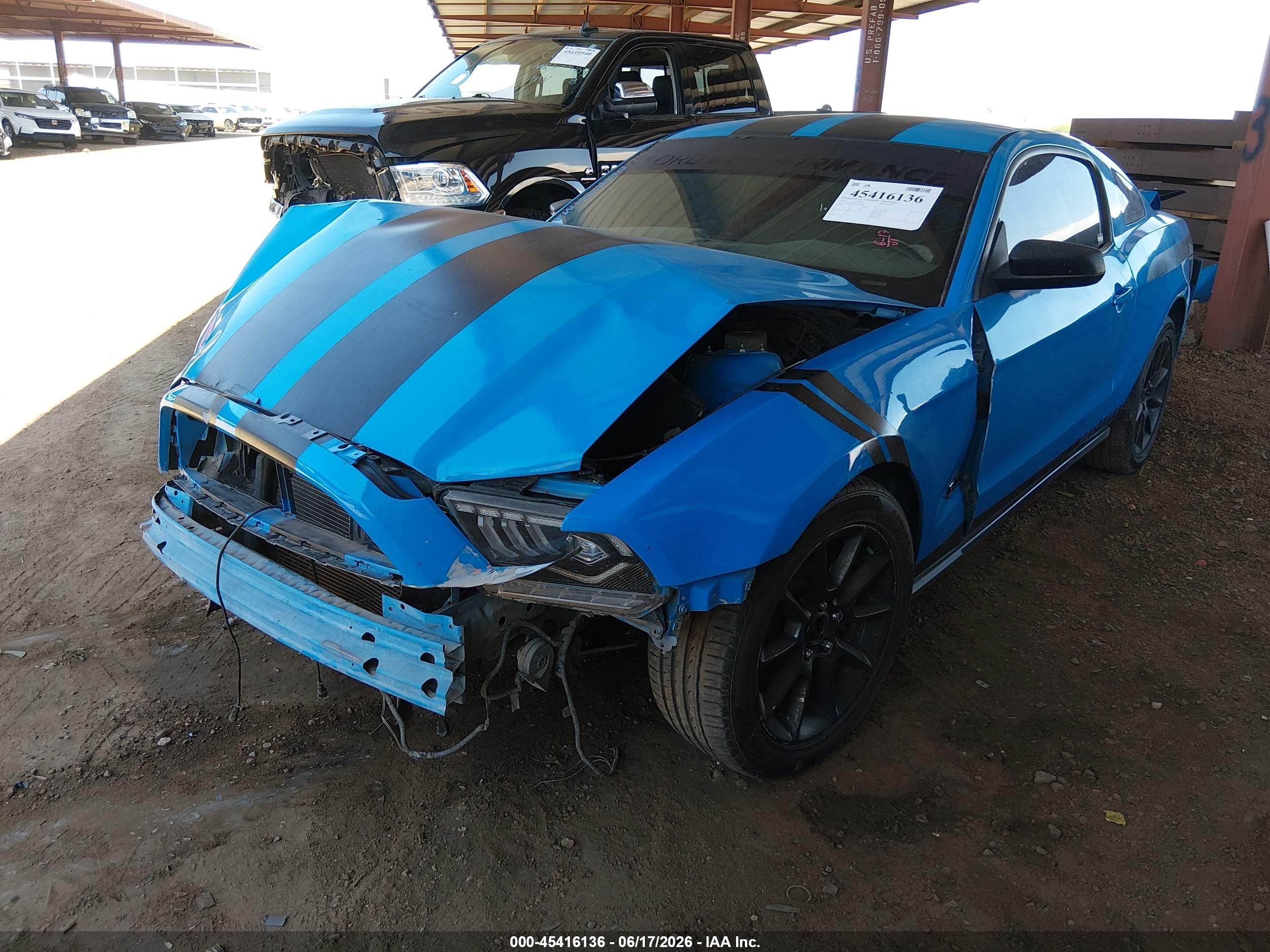 2014 Ford Mustang V6 Blue vin: 1ZVBP8AM5E5241189