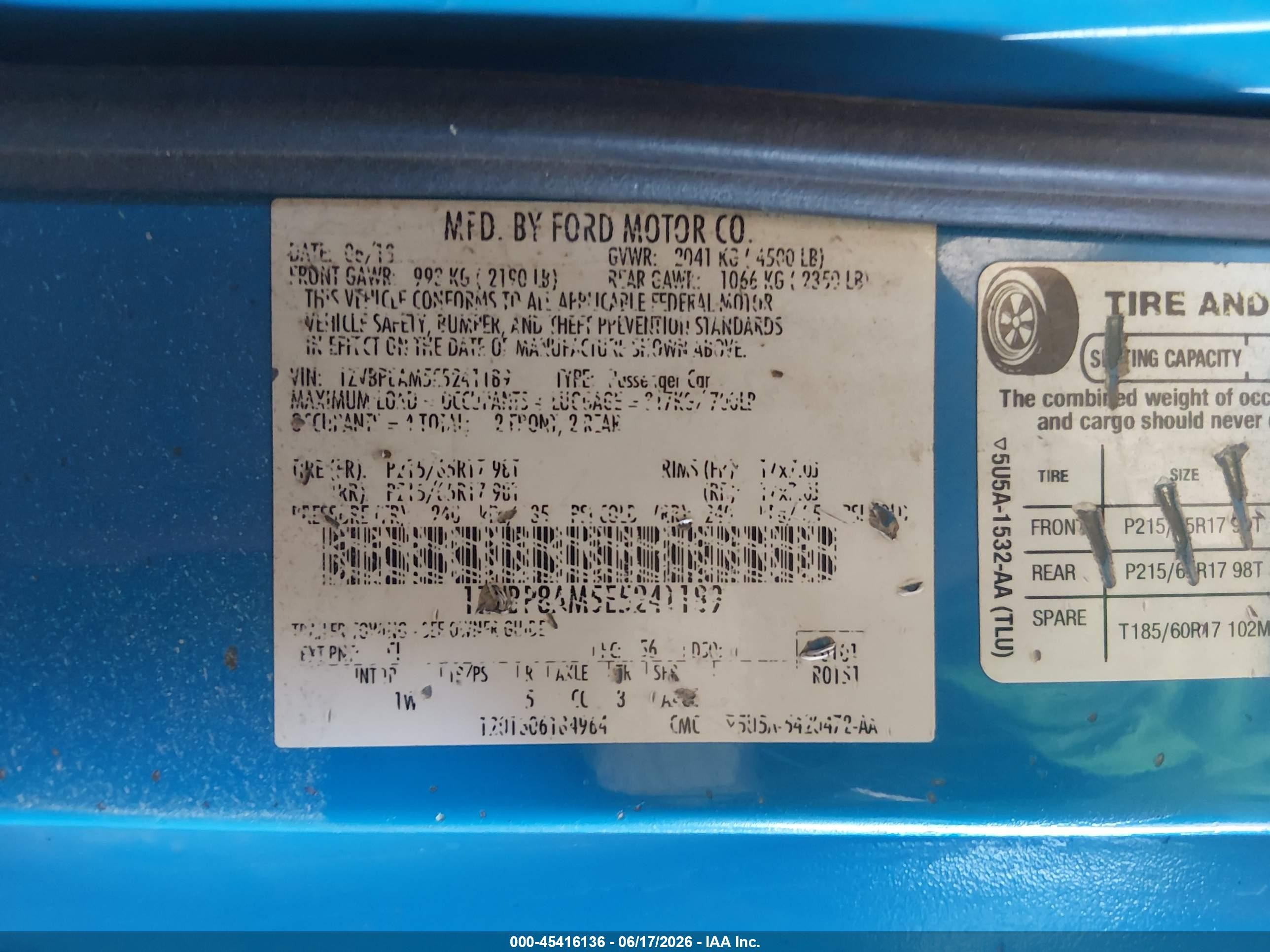2014 Ford Mustang V6 Blue vin: 1ZVBP8AM5E5241189