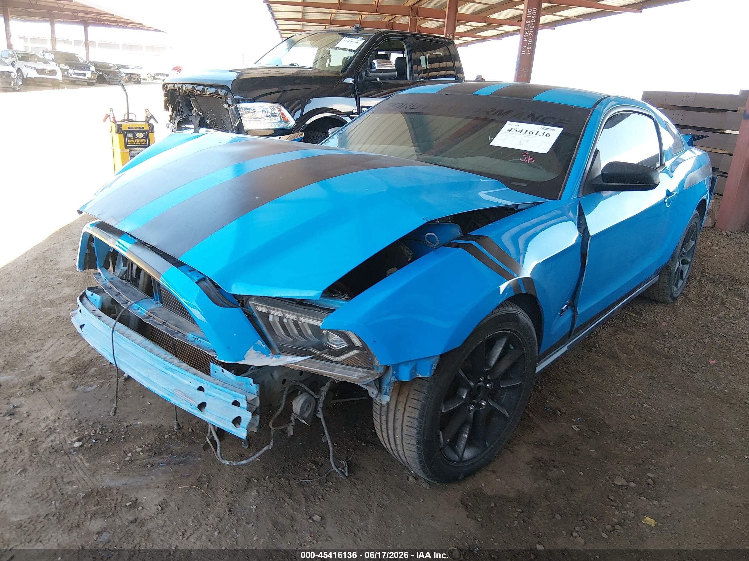 2014 Ford Mustang V6 Blue vin: 1ZVBP8AM5E5241189