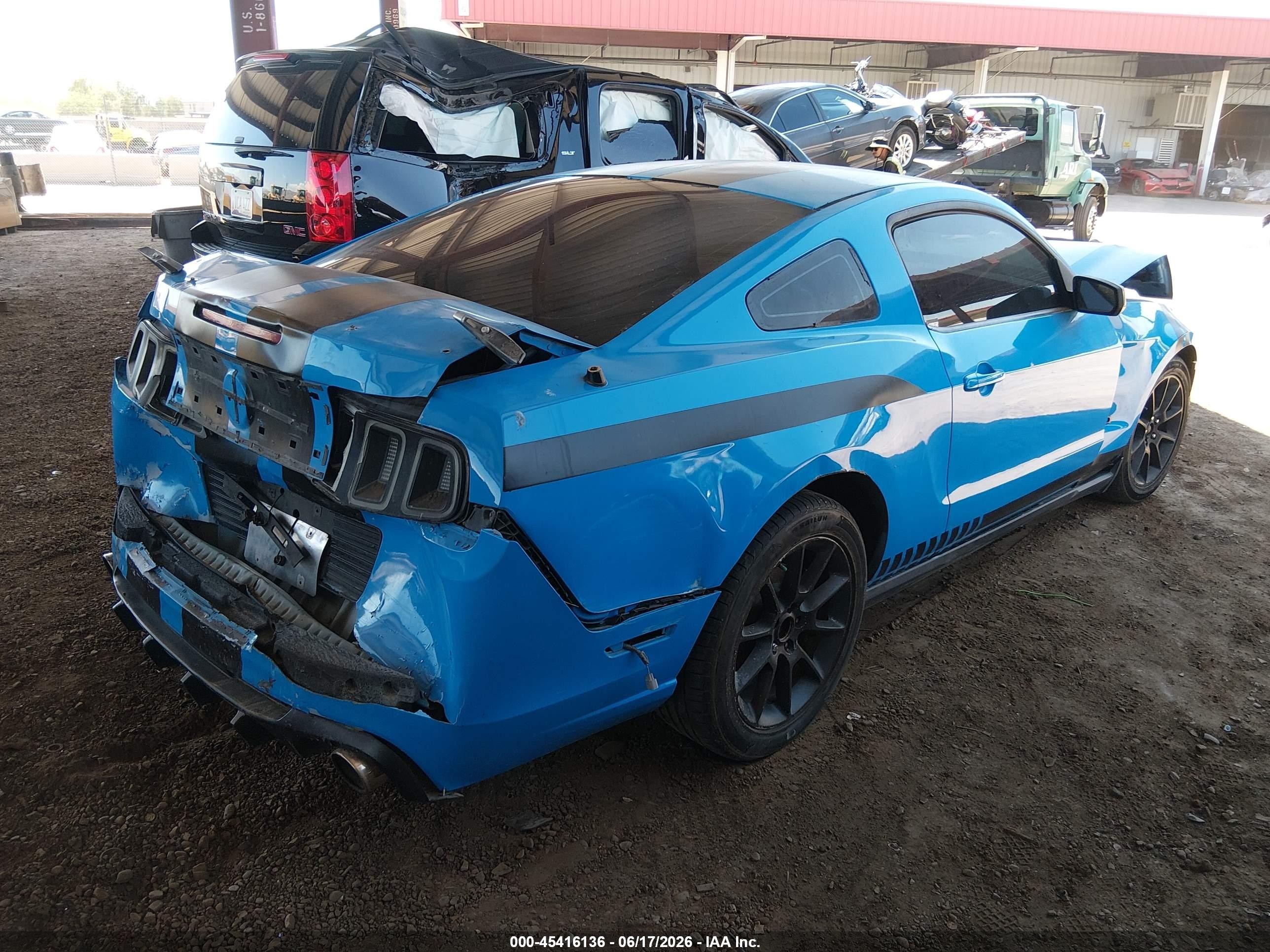 2014 Ford Mustang V6 Blue vin: 1ZVBP8AM5E5241189