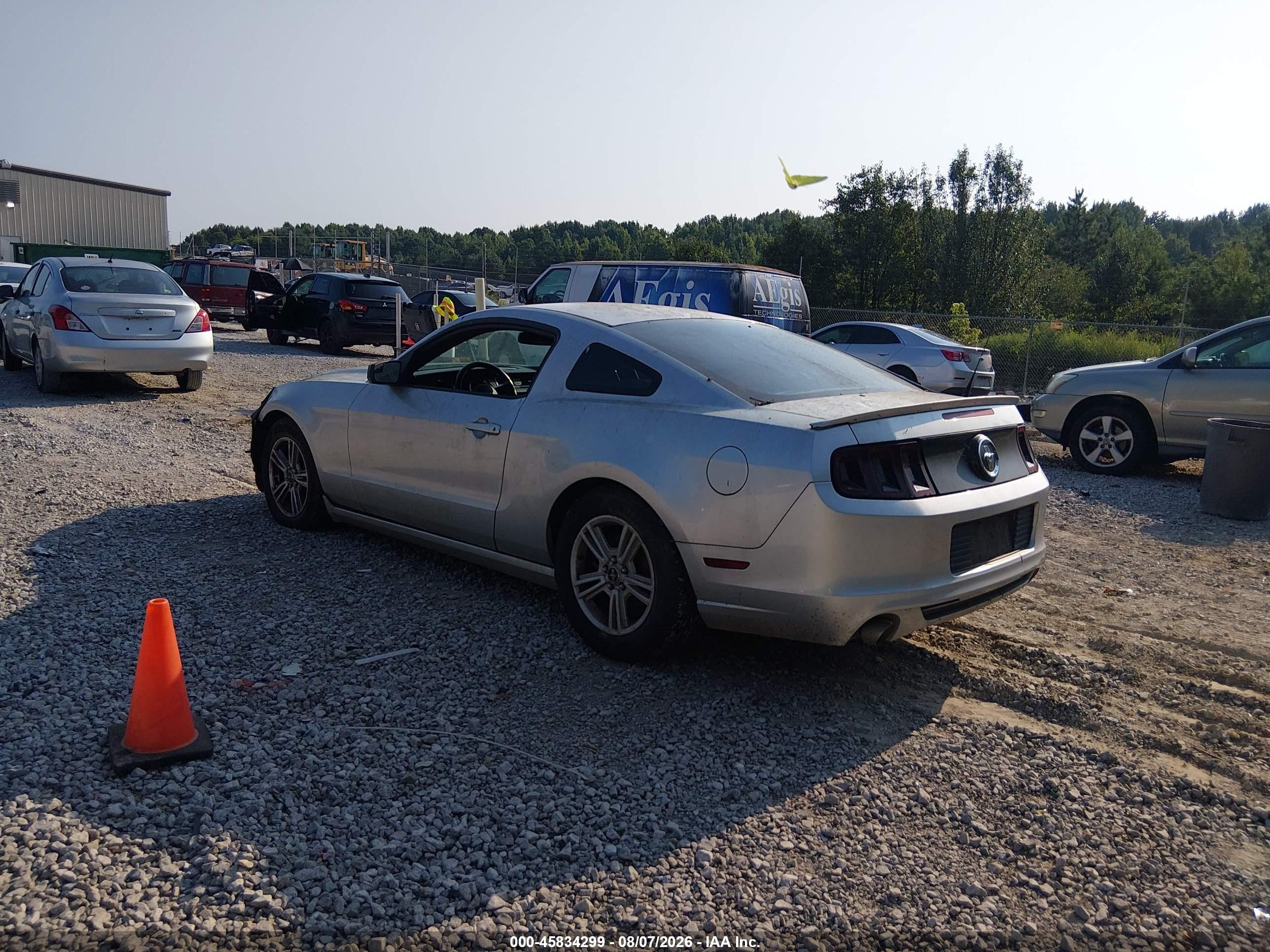 2014 Ford Mustang V6 Silver vin: 1ZVBP8AM5E5276346