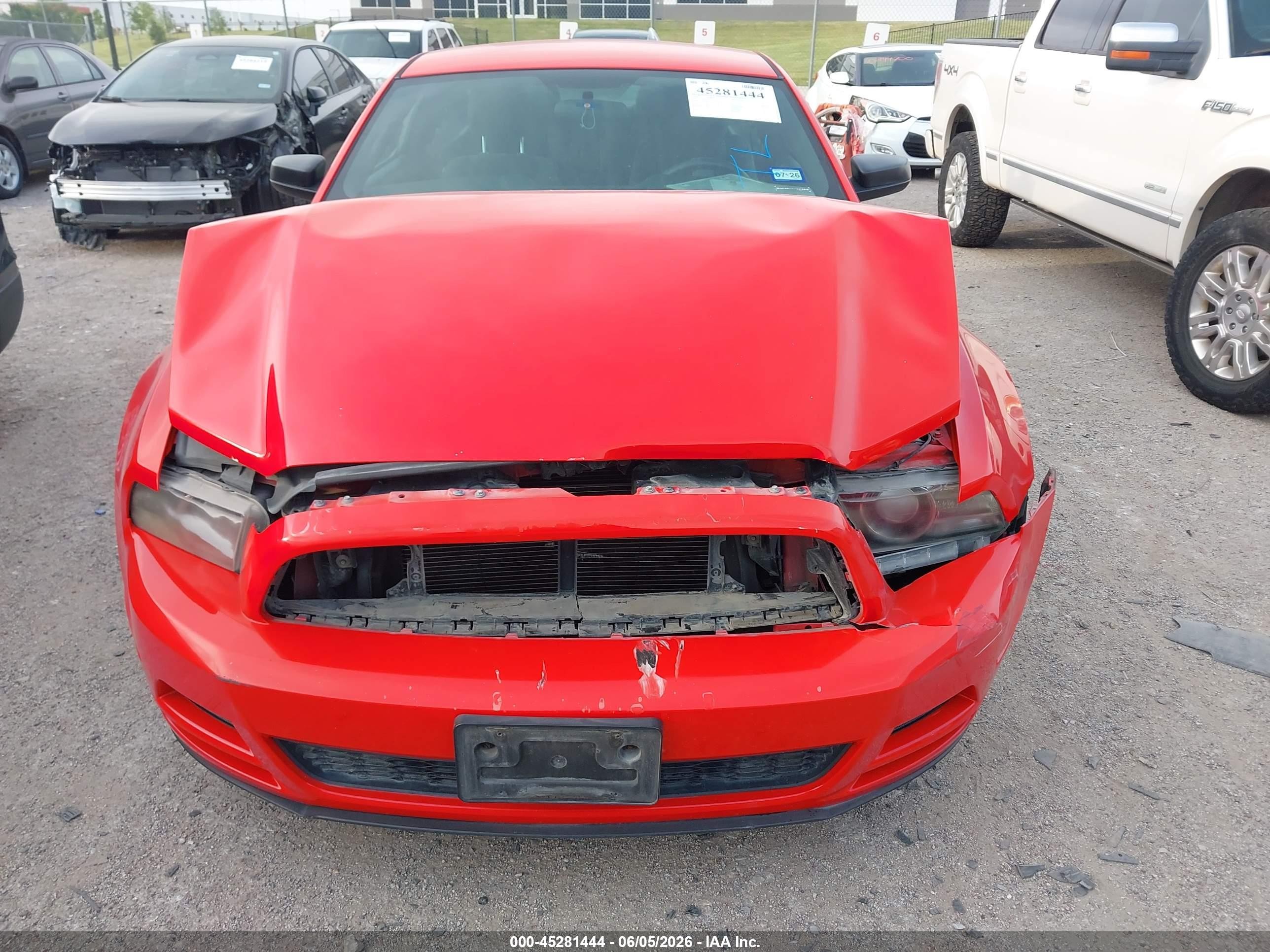 2014 Ford Mustang V6 Красный vin: 1ZVBP8AM5E5301553