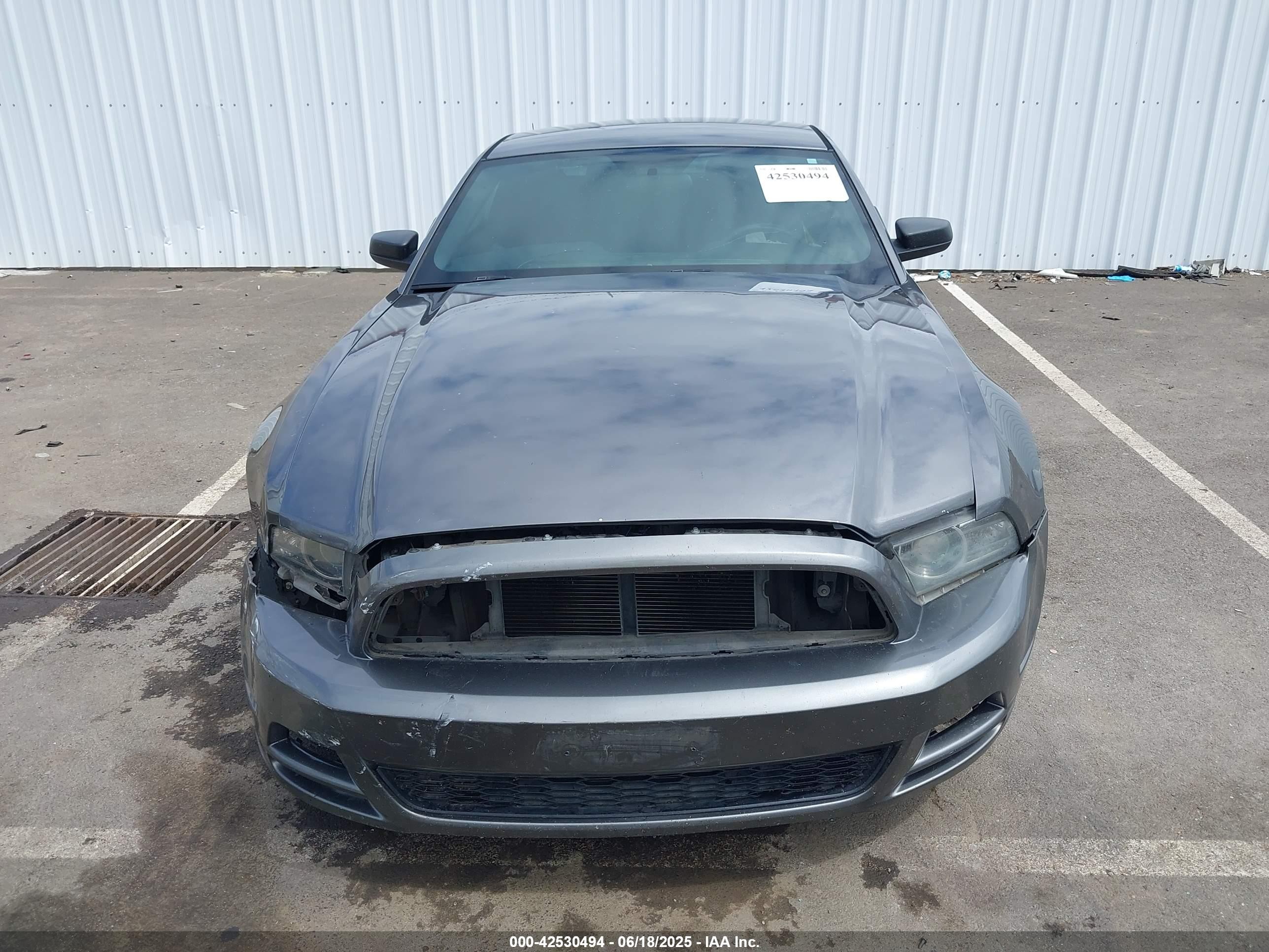 2014 Ford Mustang V6 Gray vin: 1ZVBP8AM5E5328302