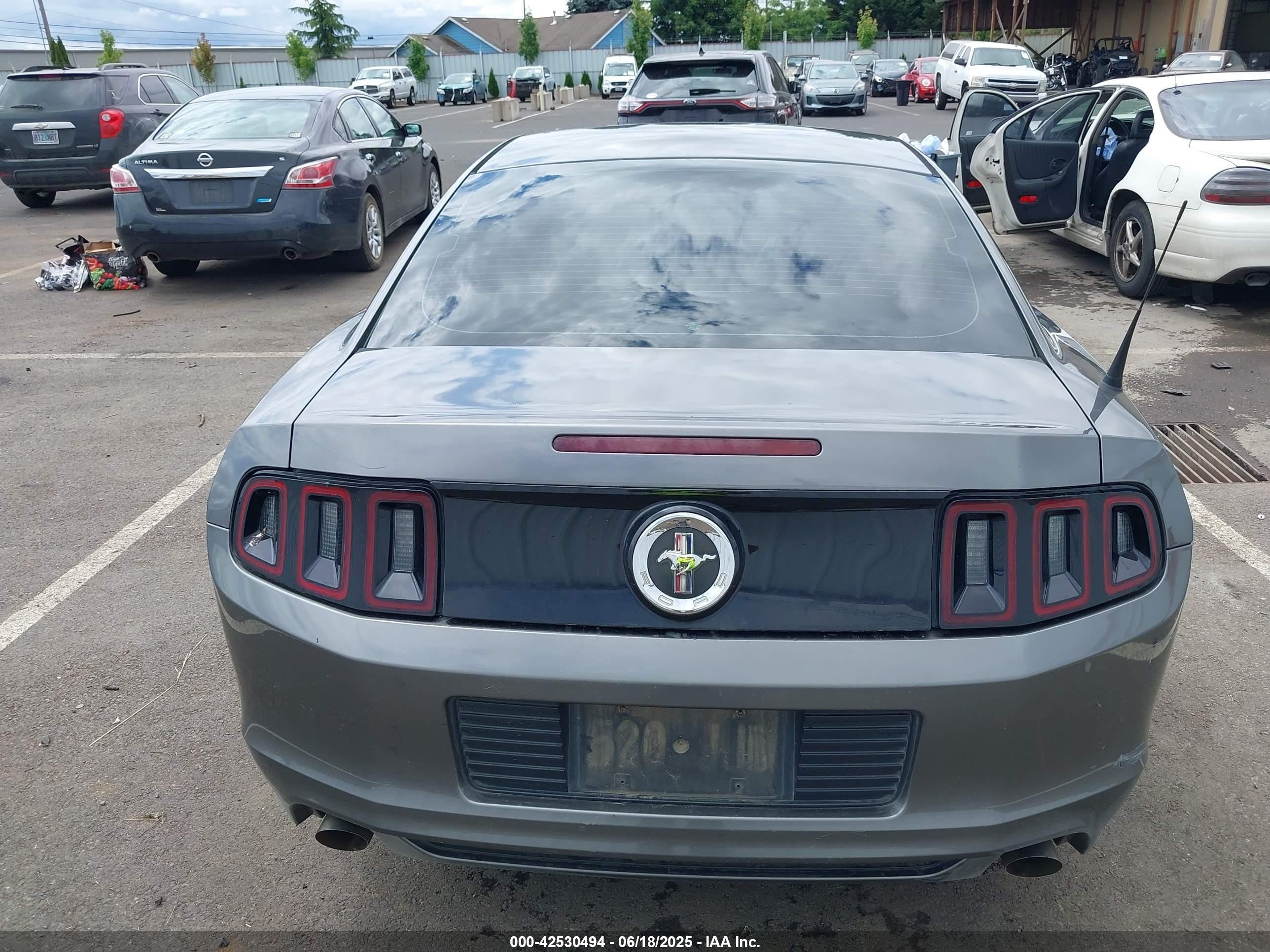 2014 Ford Mustang V6 Gray vin: 1ZVBP8AM5E5328302