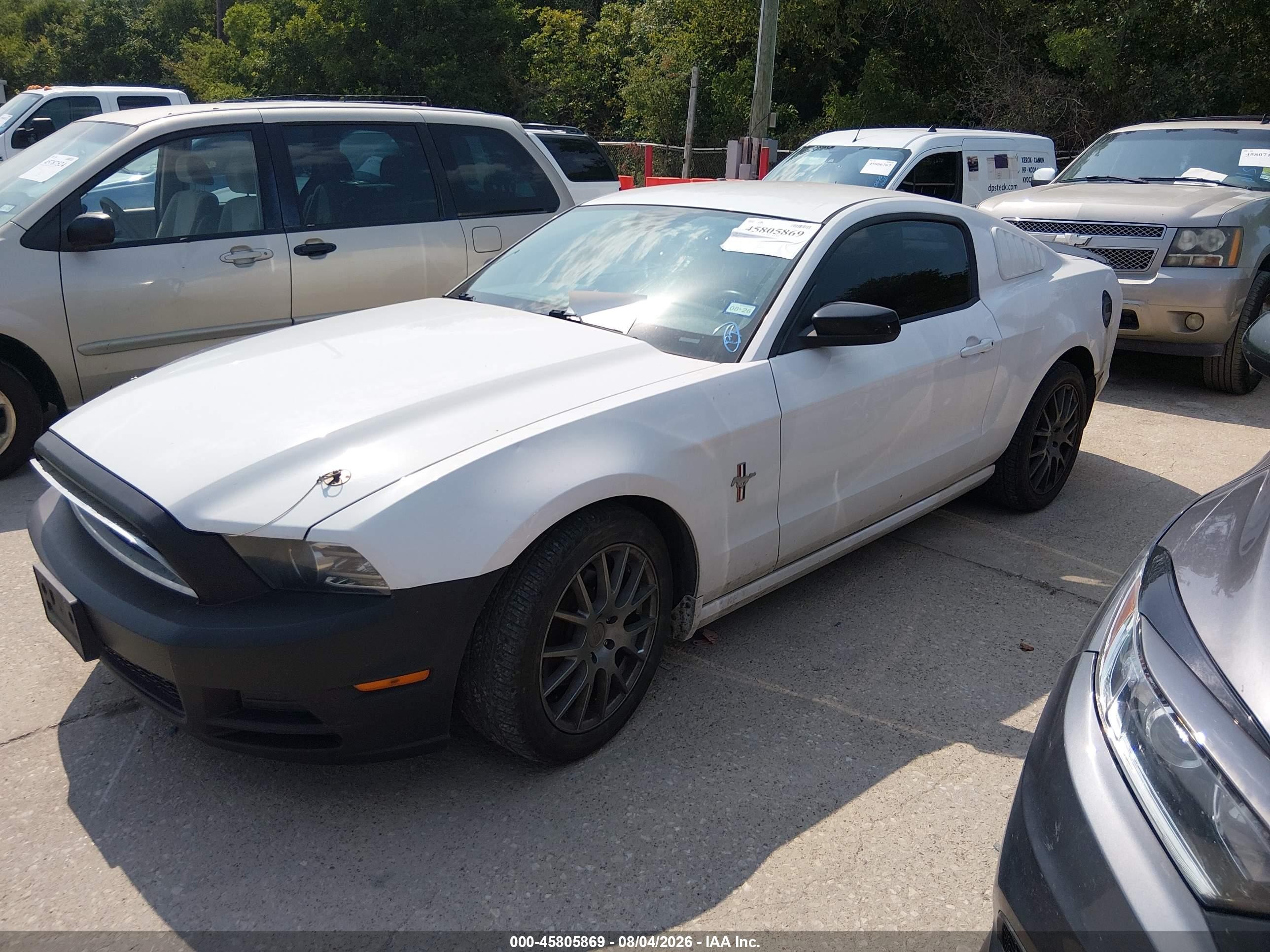 2014 Ford Mustang V6 White vin: 1ZVBP8AM5E5331877