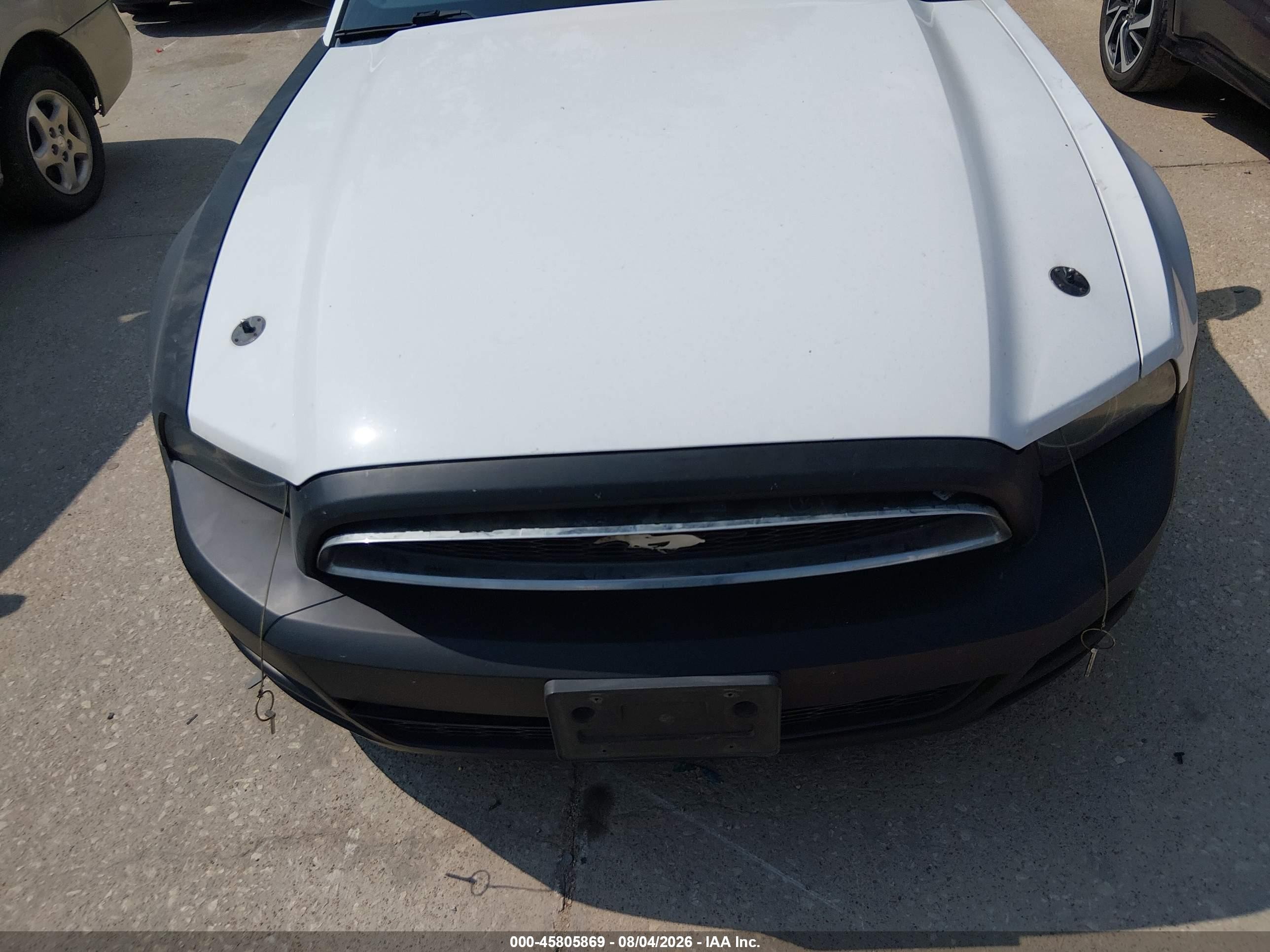 2014 Ford Mustang V6 White vin: 1ZVBP8AM5E5331877