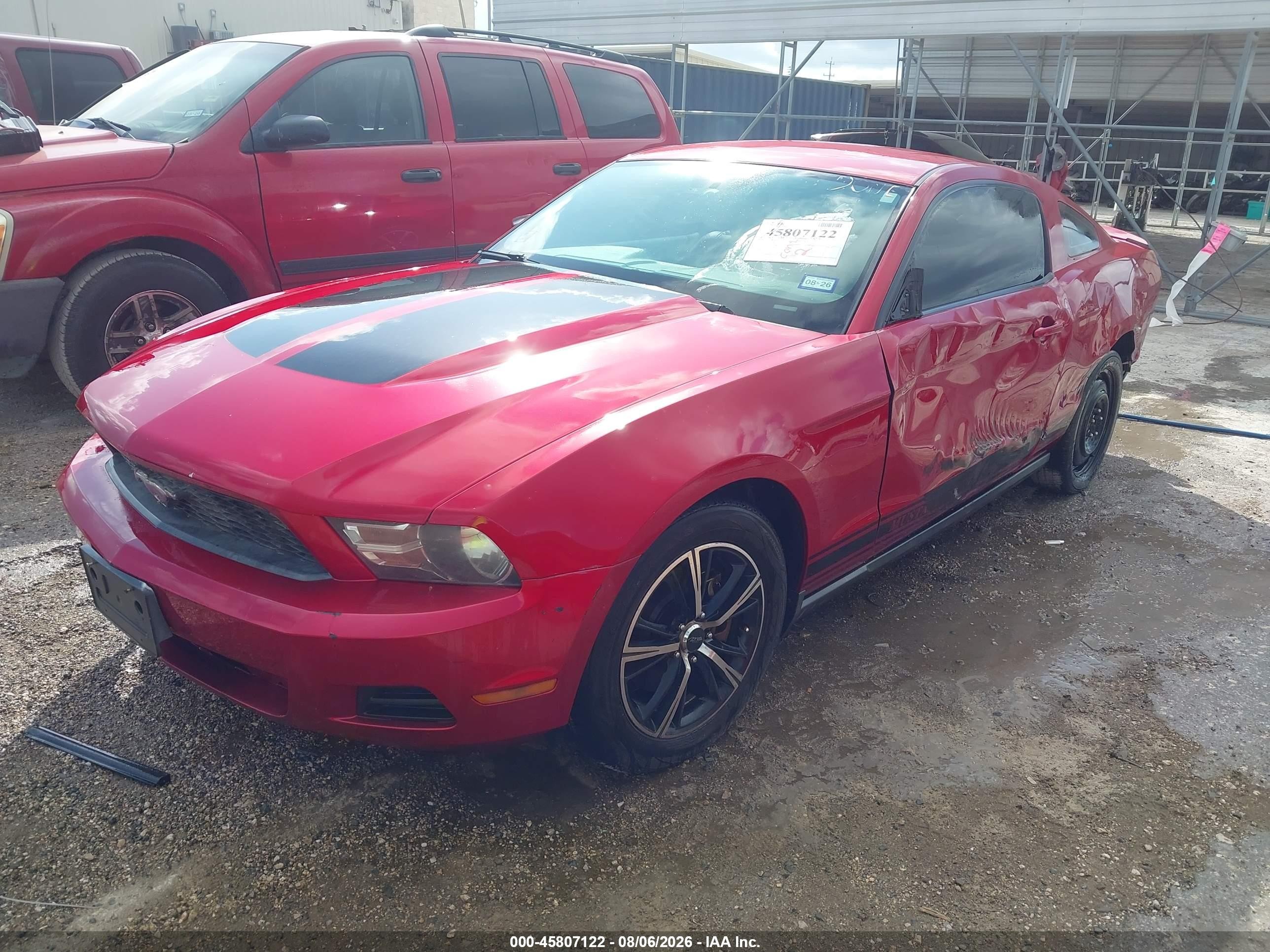 2011 Ford Mustang V6 Premium Red vin: 1ZVBP8AM6B5111420