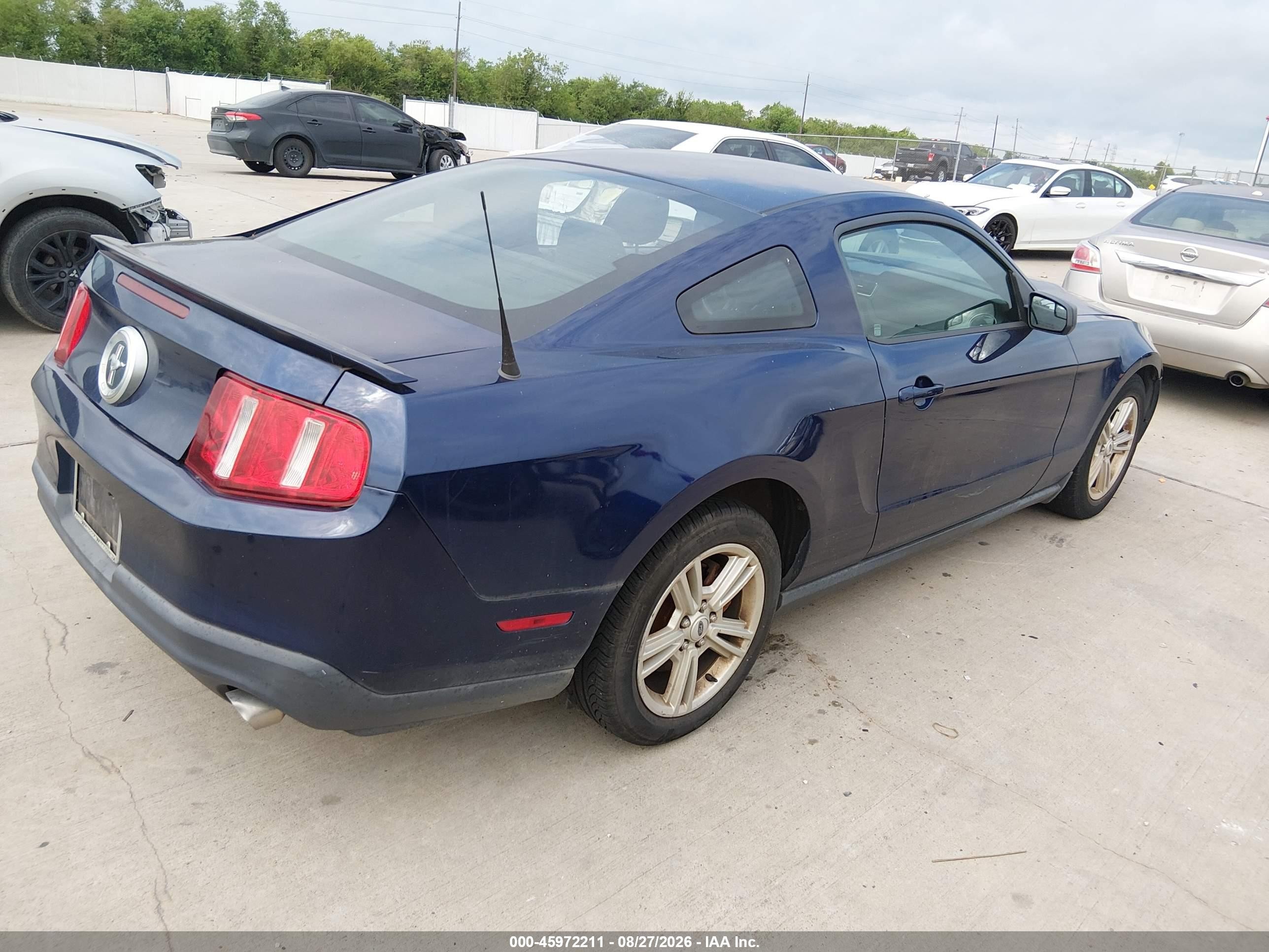 2011 Ford Mustang V6 Blue vin: 1ZVBP8AM6B5152792
