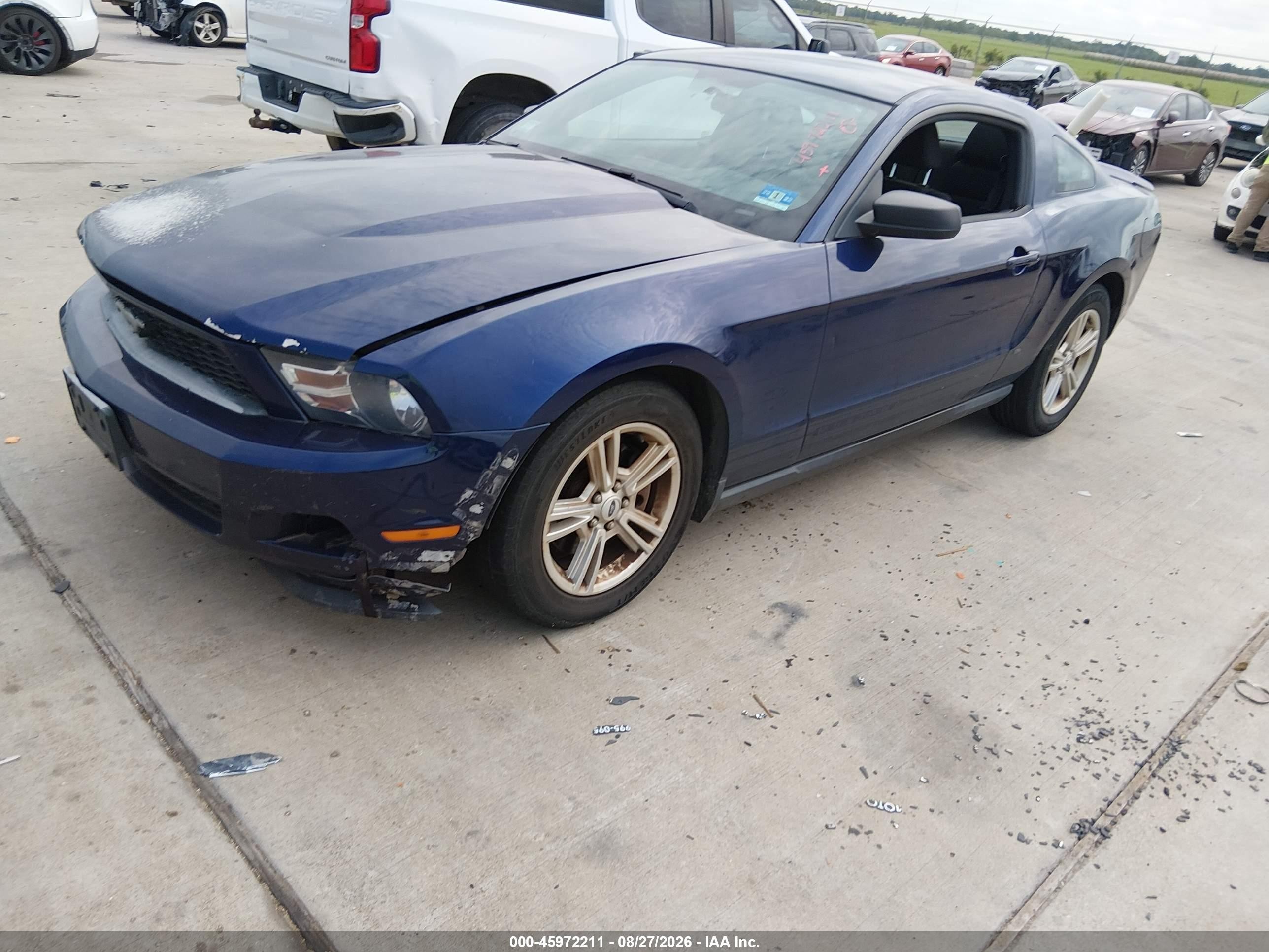 2011 Ford Mustang V6 Blue vin: 1ZVBP8AM6B5152792