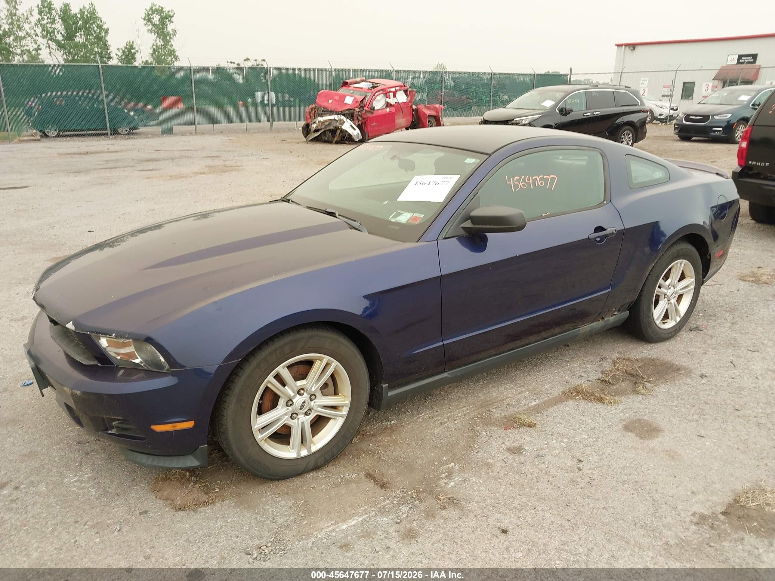 2011 Ford Mustang V6 Blue vin: 1ZVBP8AM6B5157216
