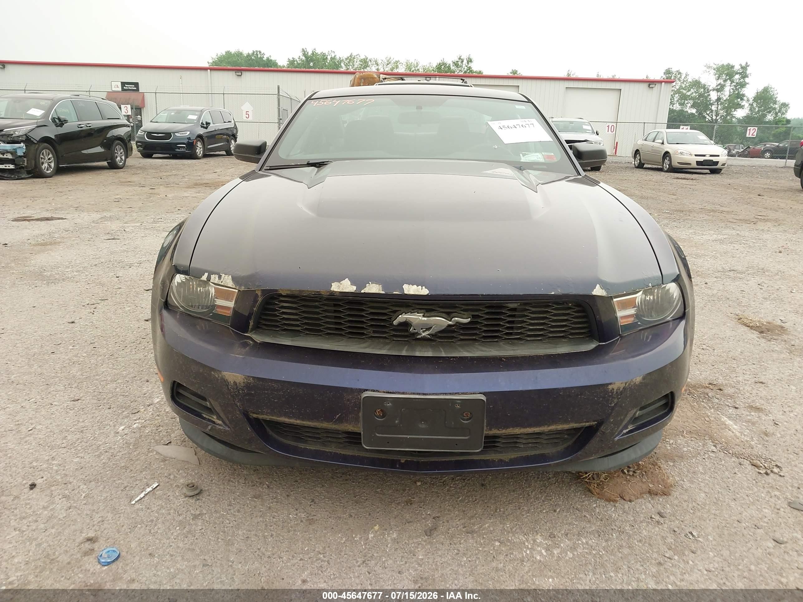 2011 Ford Mustang V6 Blue vin: 1ZVBP8AM6B5157216