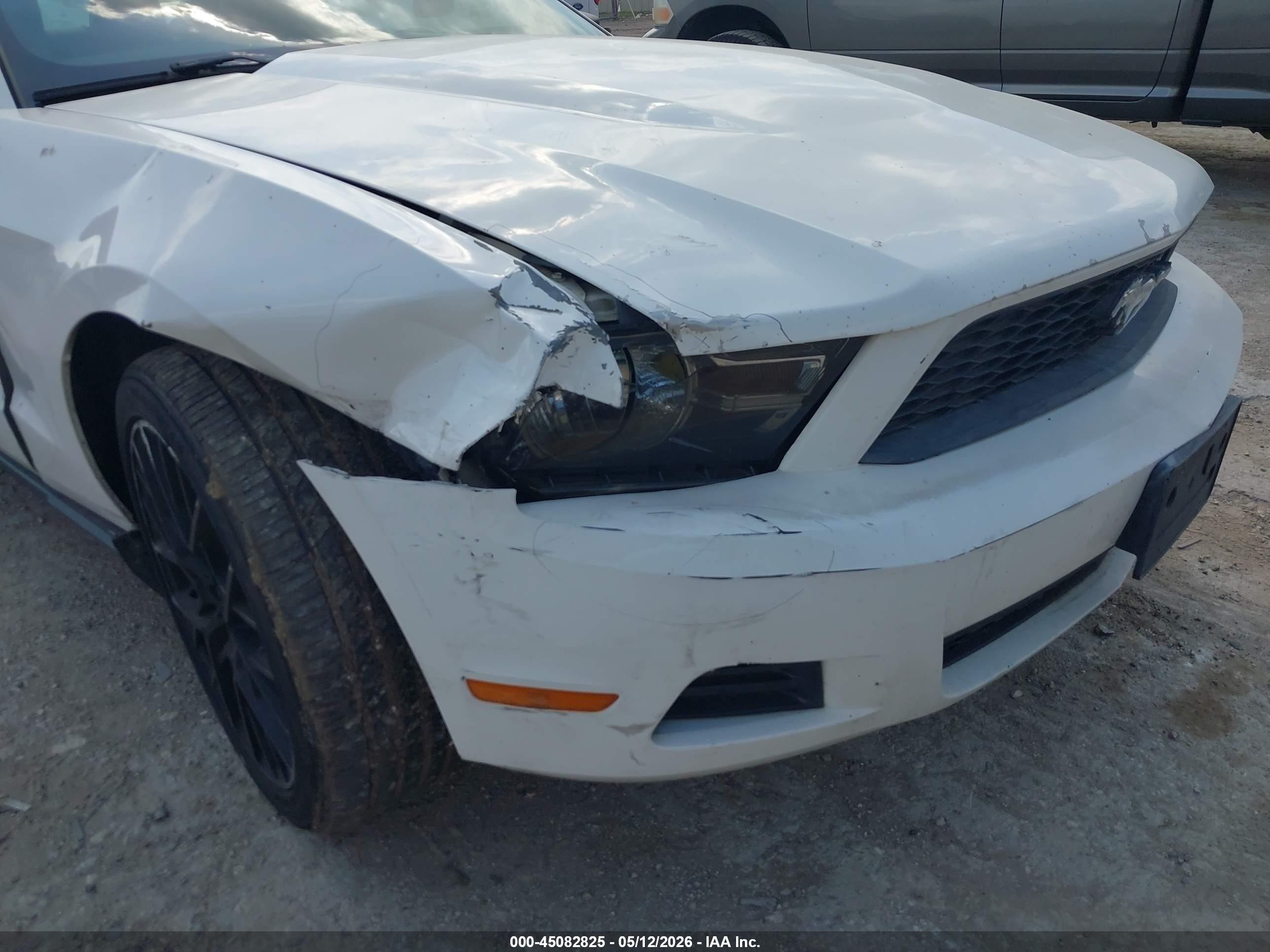 2012 Ford Mustang V6 Premium White vin: 1ZVBP8AM6C5205606