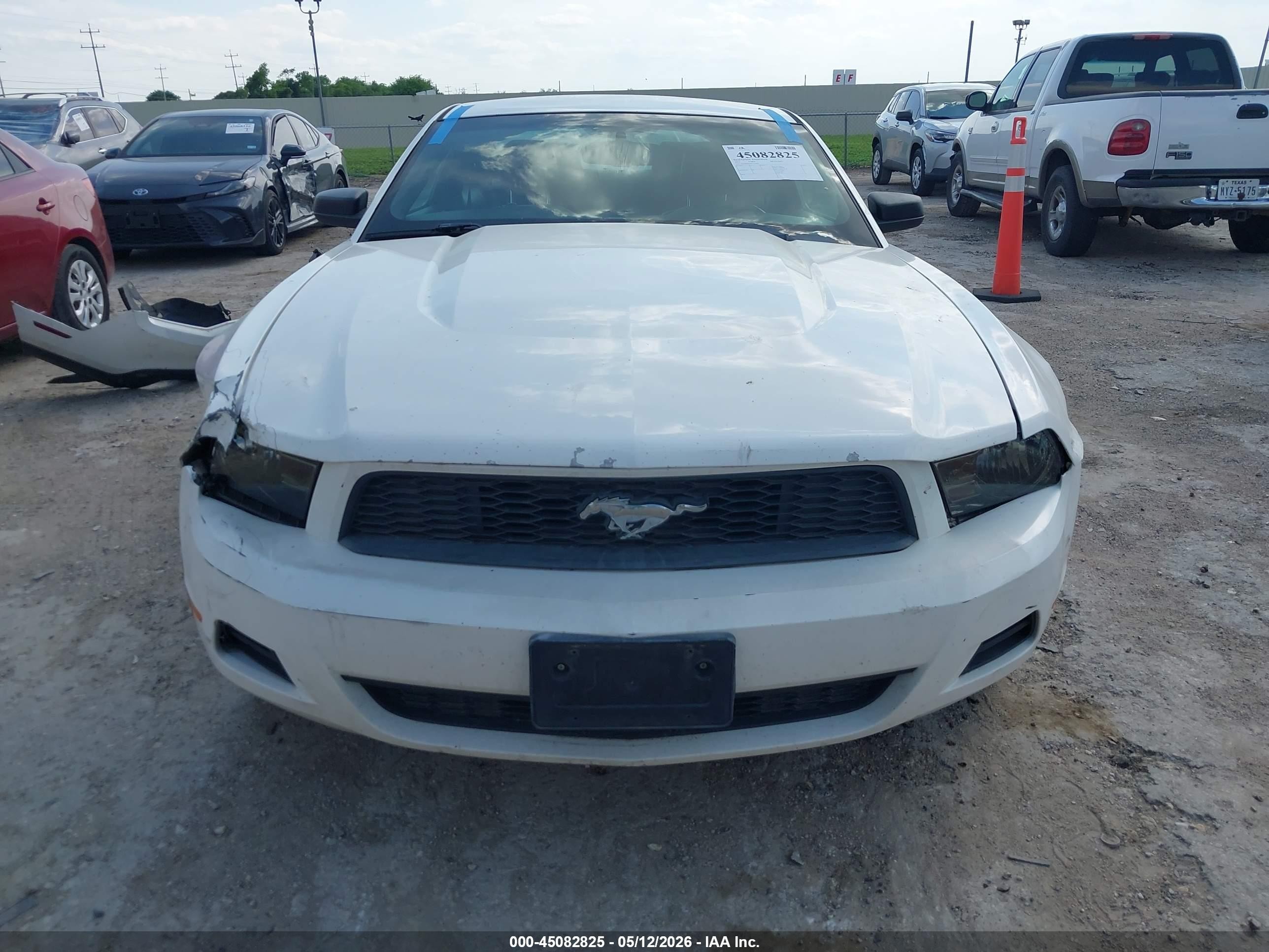 2012 Ford Mustang V6 Premium White vin: 1ZVBP8AM6C5205606