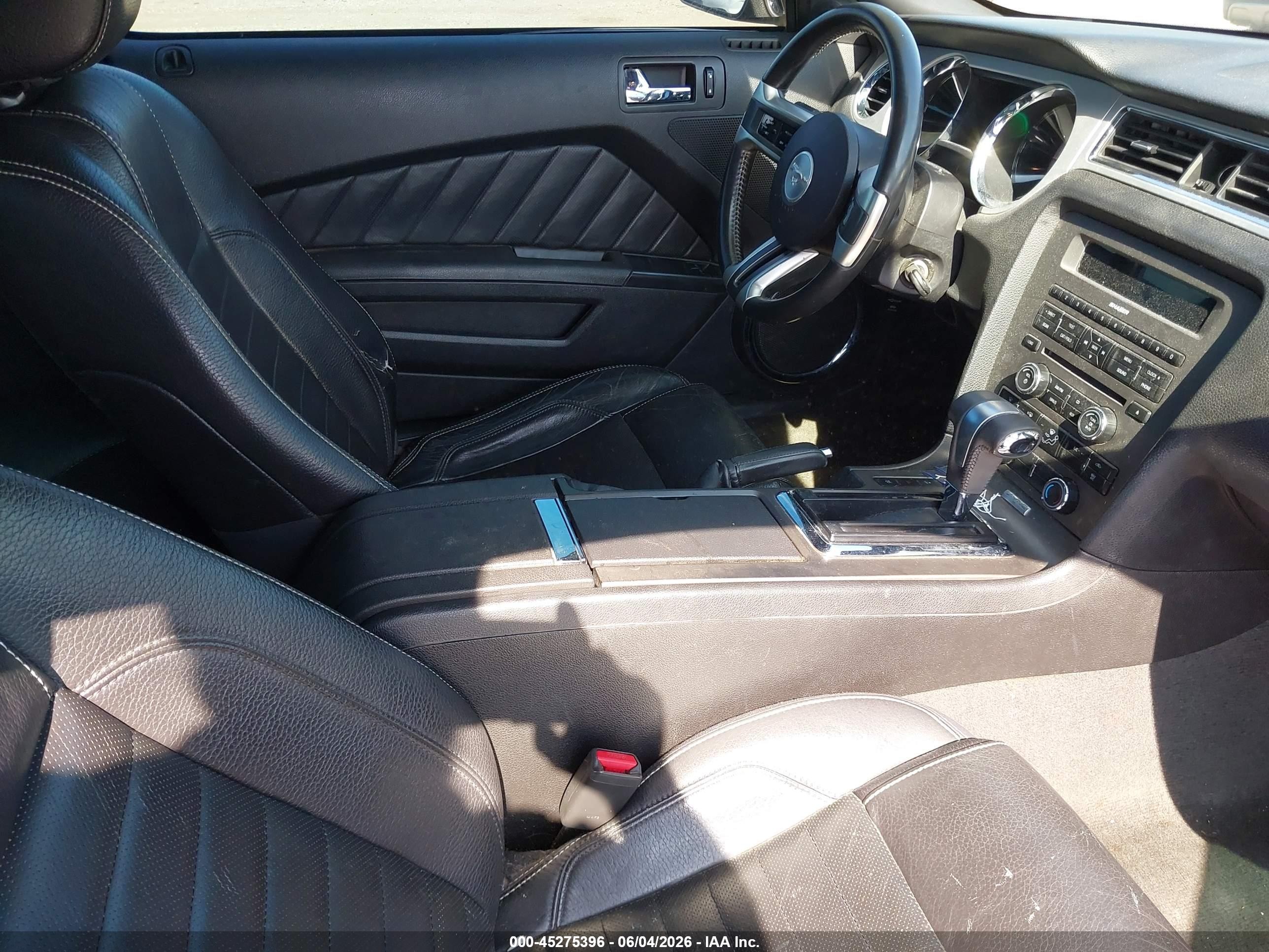 2012 Ford Mustang V6 Premium Black vin: 1ZVBP8AM6C5210837