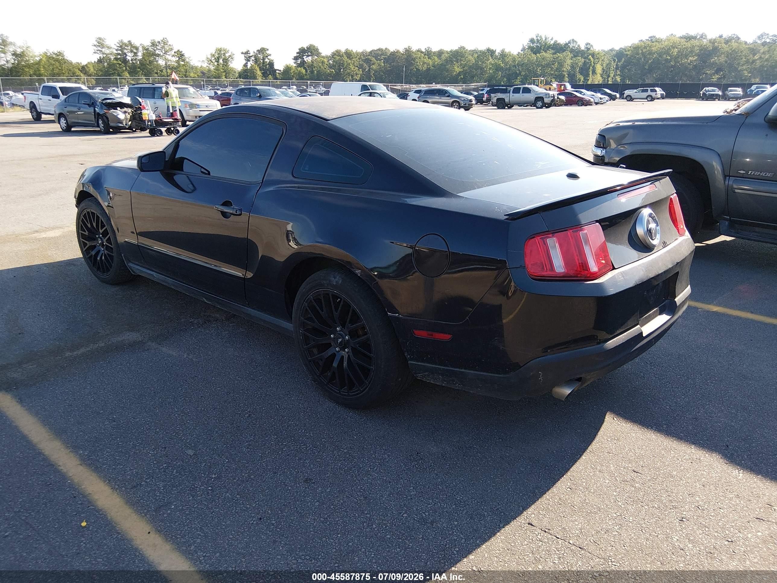 2012 Ford Mustang V6 Premium Black vin: 1ZVBP8AM6C5230943