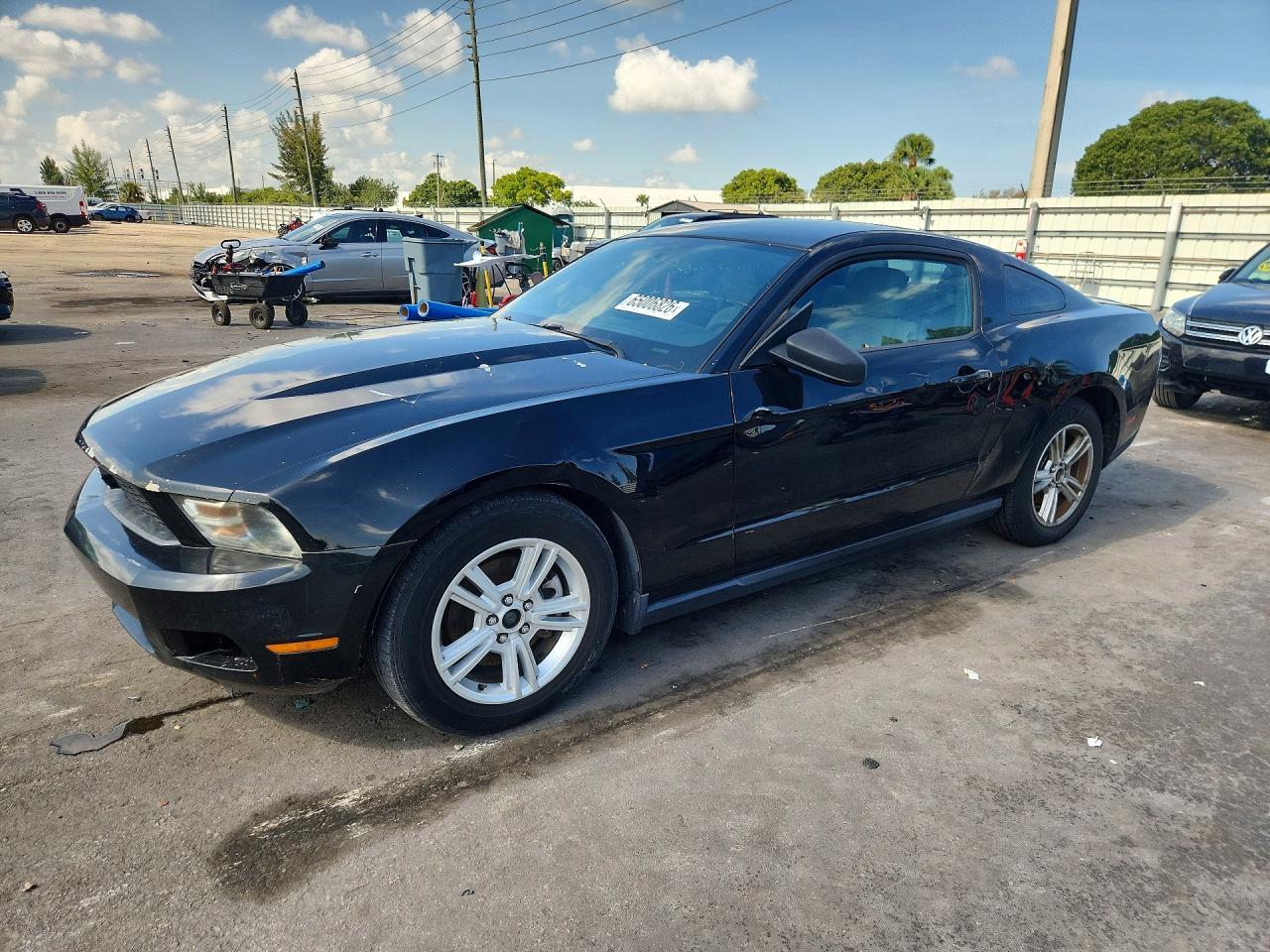 2012 Ford Mustang Black vin: 1ZVBP8AM6C5253705
