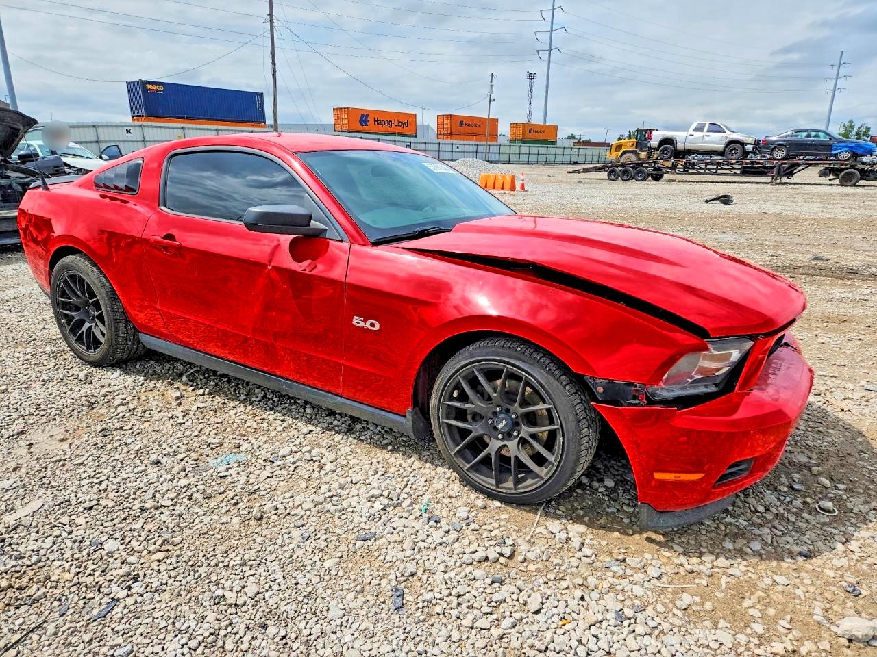 2012 Ford Mustang Red vin: 1ZVBP8AM6C5261741