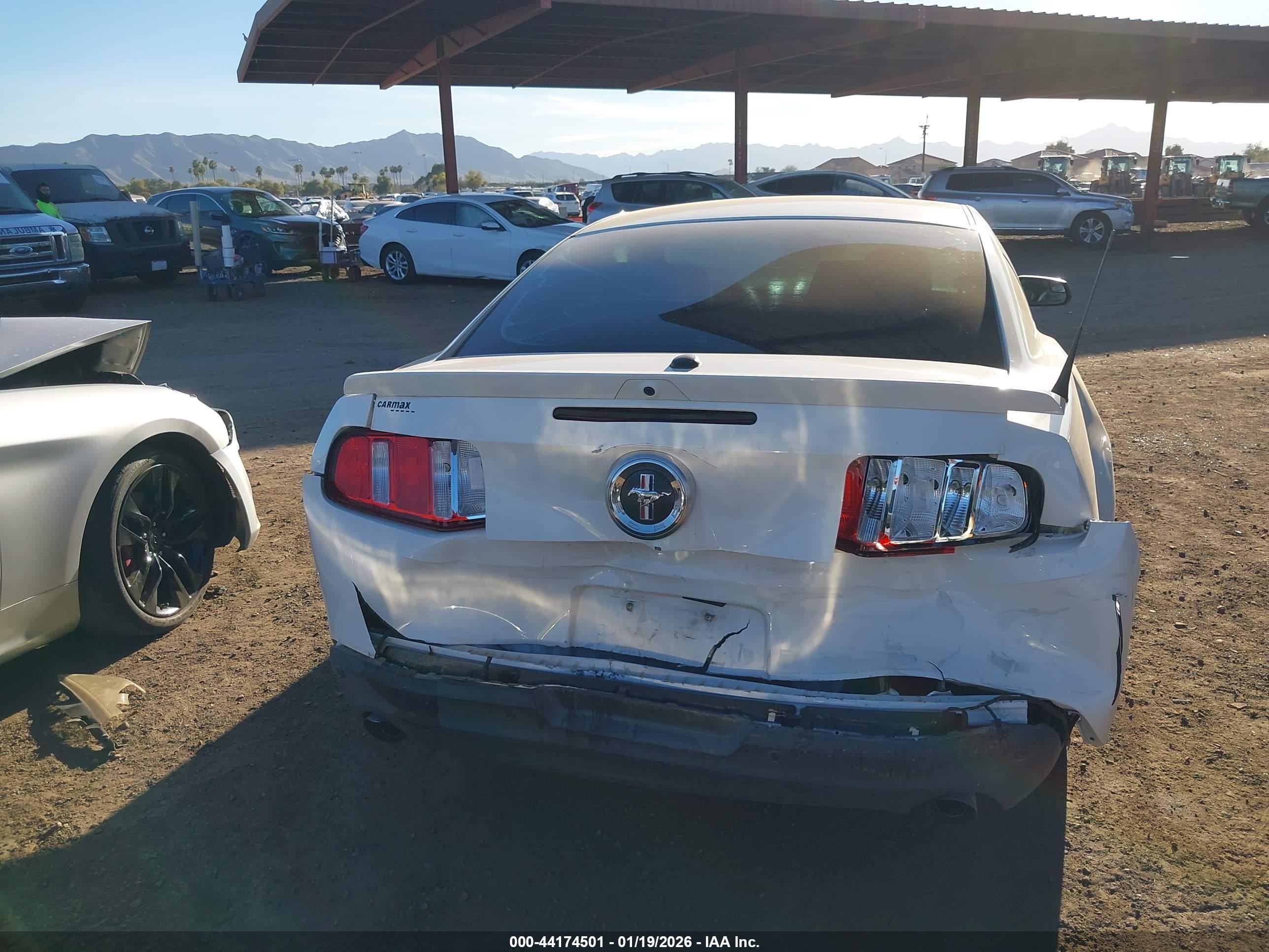 2012 Ford Mustang V6 Premium Белый vin: 1ZVBP8AM6C5270875