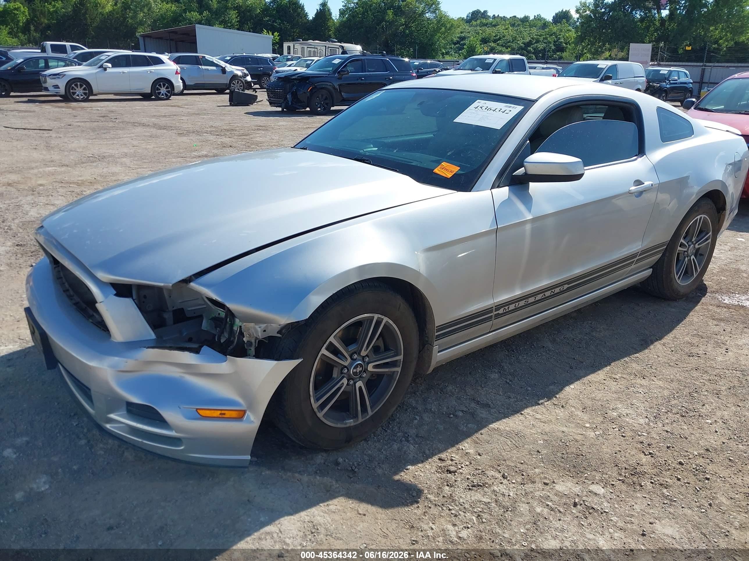 2013 Ford Mustang V6 Premium Silver vin: 1ZVBP8AM6D5239675