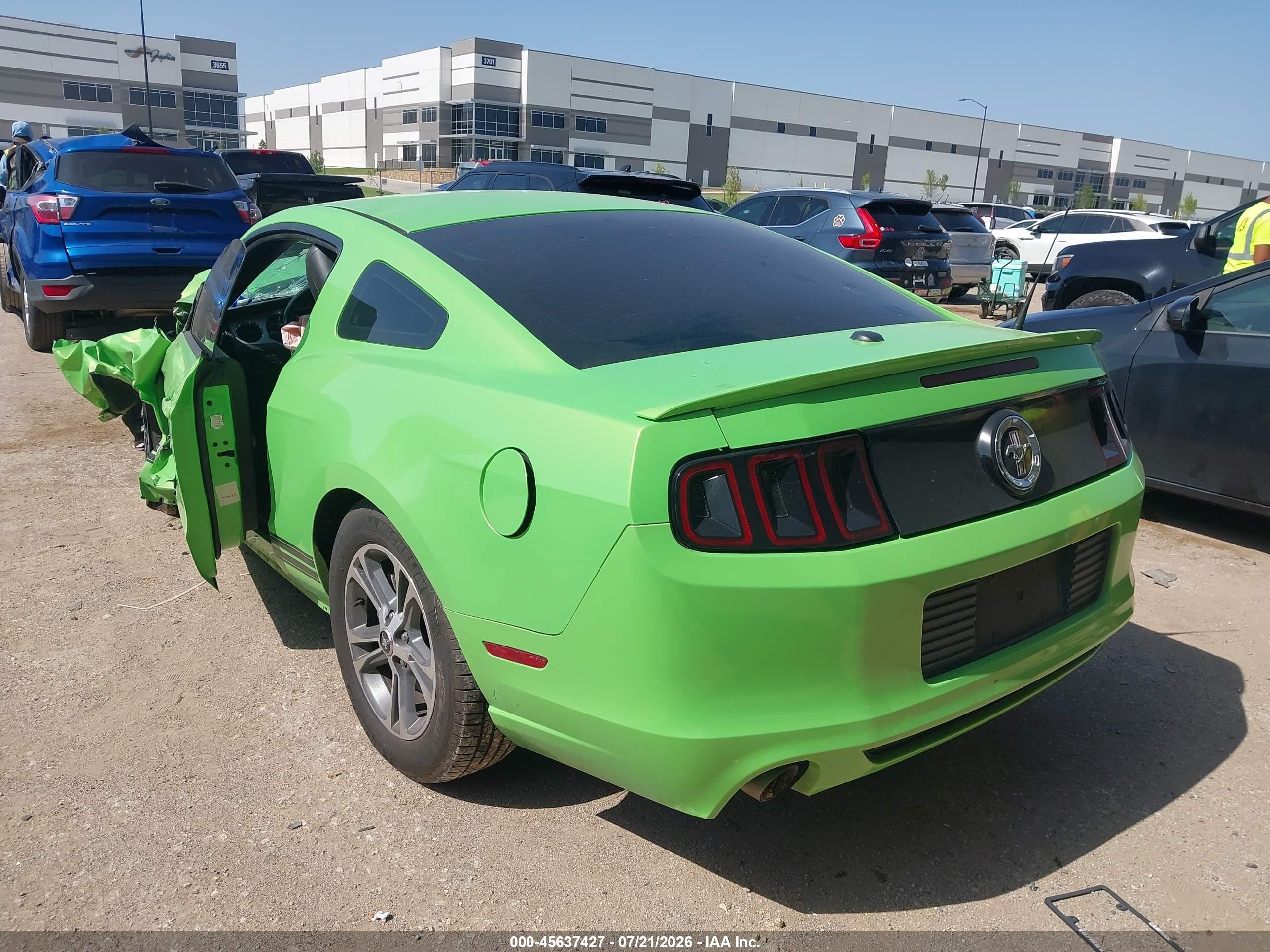 2014 Ford Mustang V6 Premium Green vin: 1ZVBP8AM6E5201574