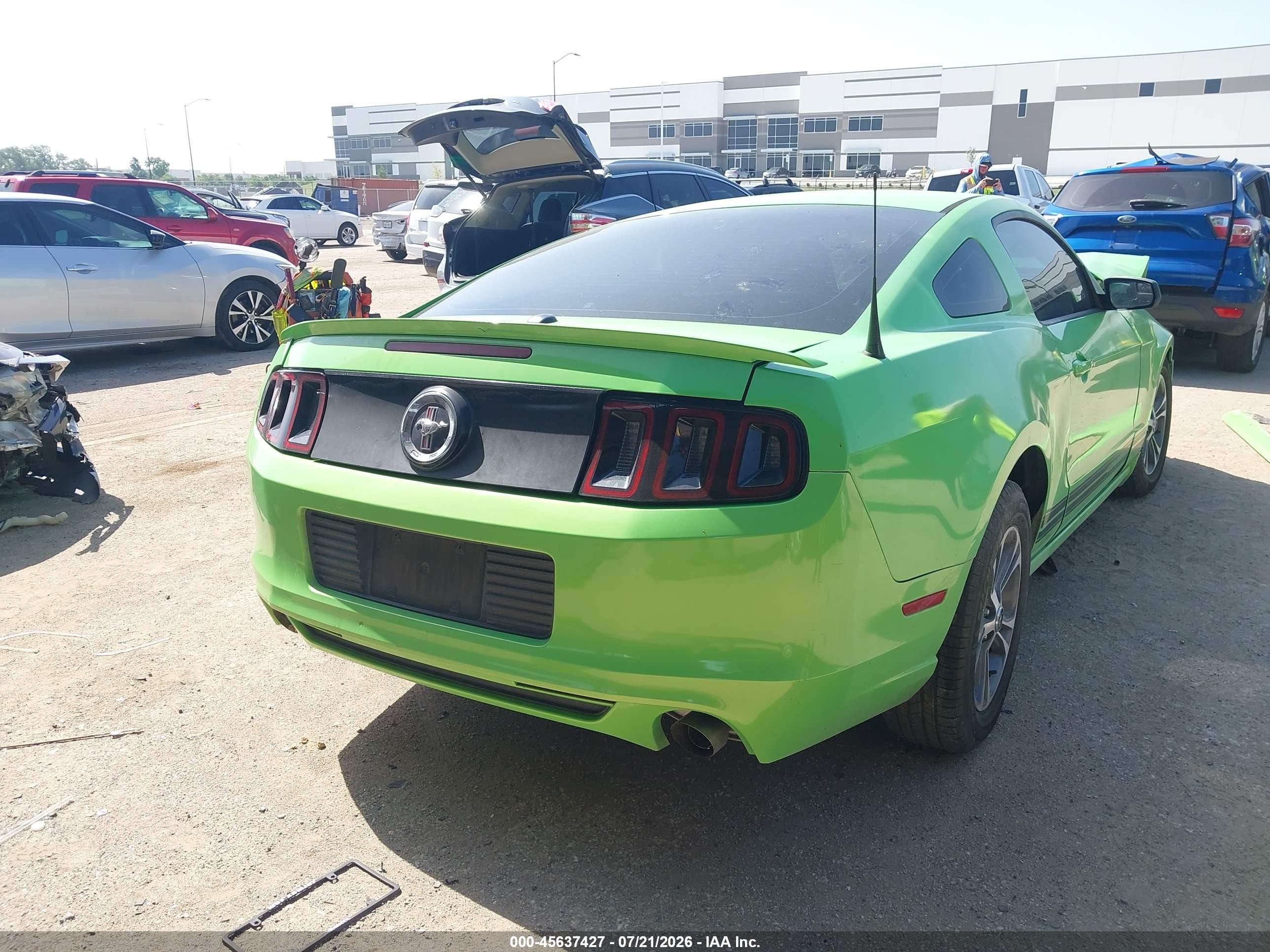 2014 Ford Mustang V6 Premium Green vin: 1ZVBP8AM6E5201574