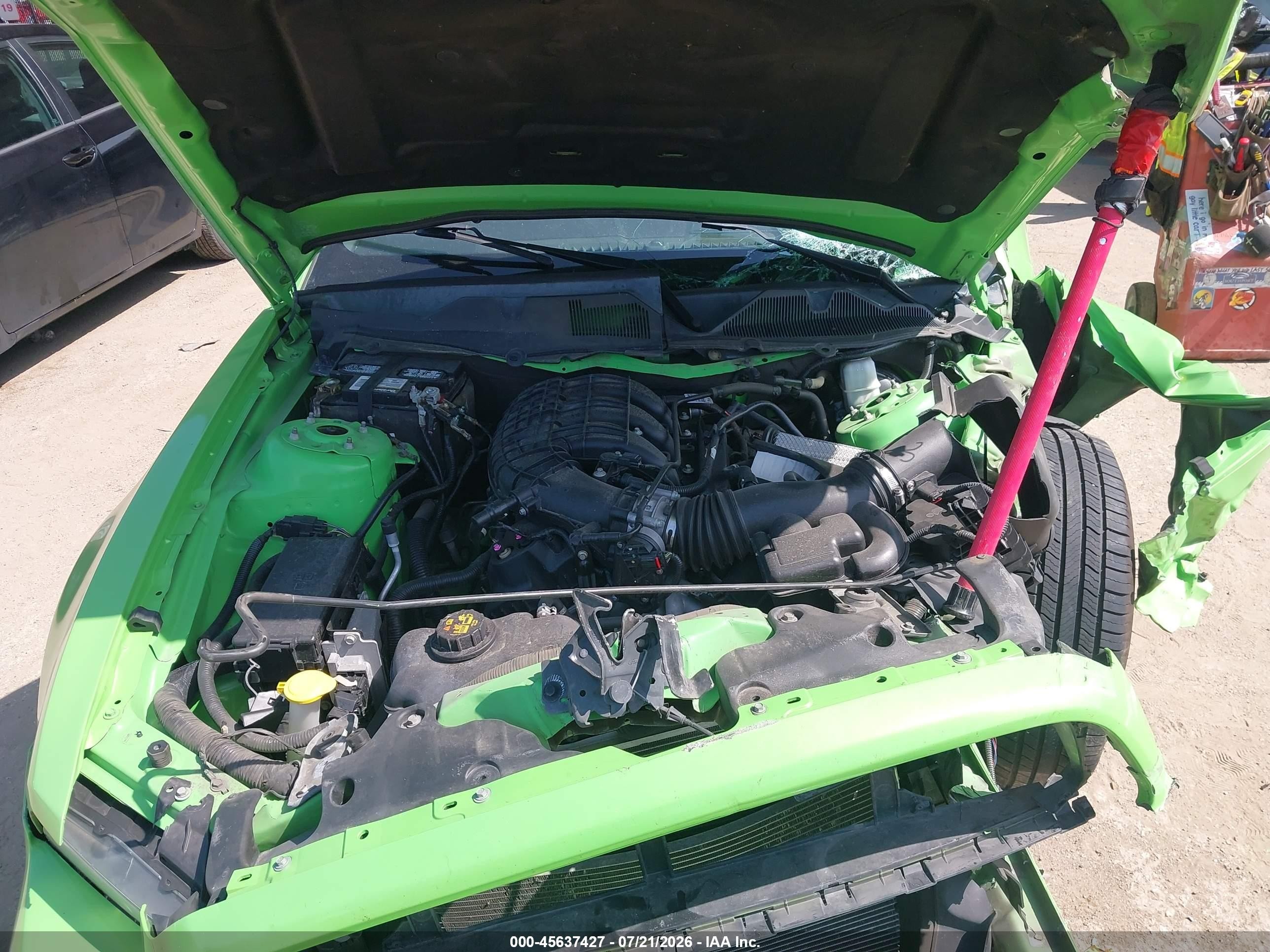 2014 Ford Mustang V6 Premium Green vin: 1ZVBP8AM6E5201574