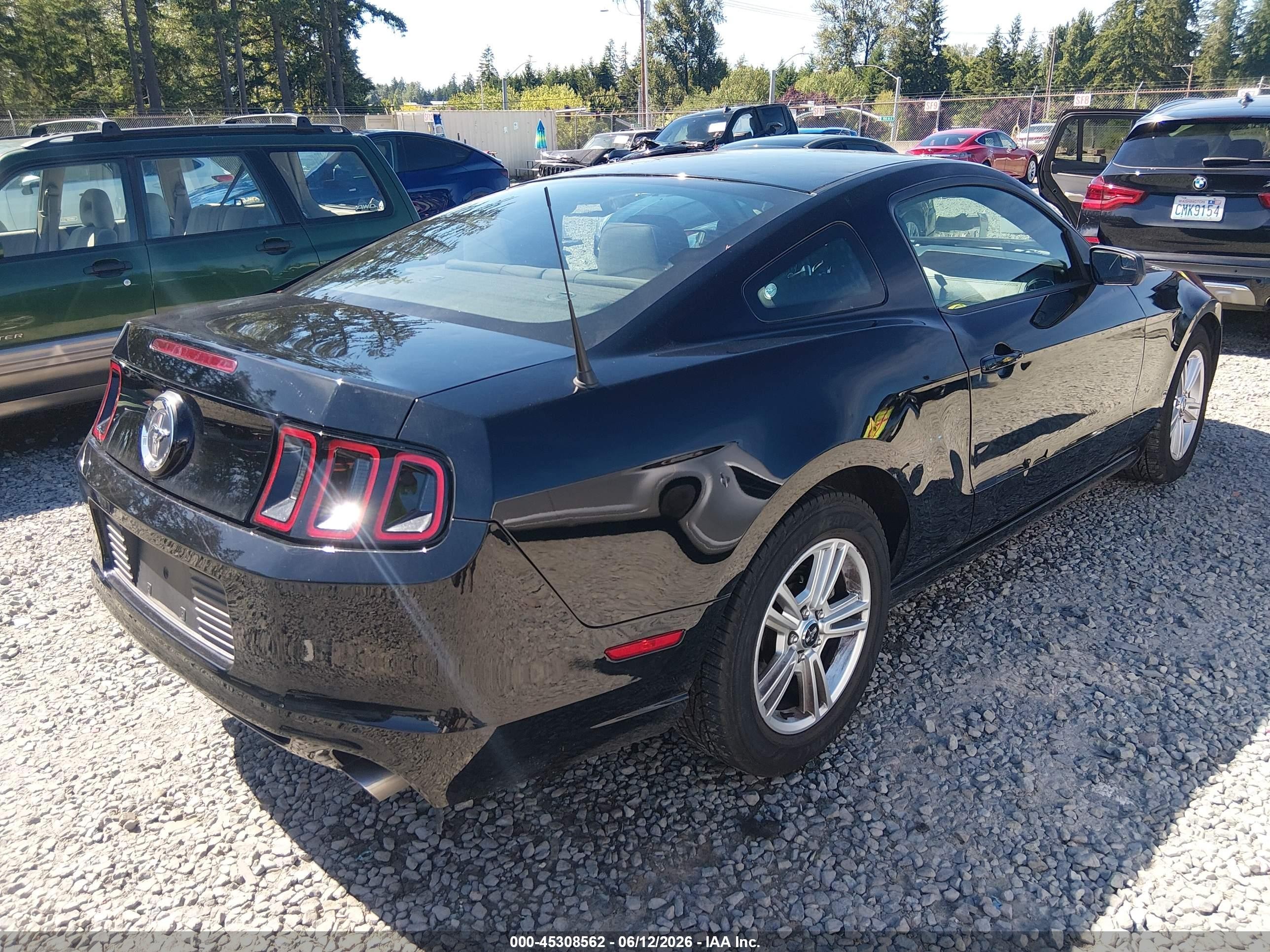 2014 Ford Mustang V6 Black vin: 1ZVBP8AM6E5270278