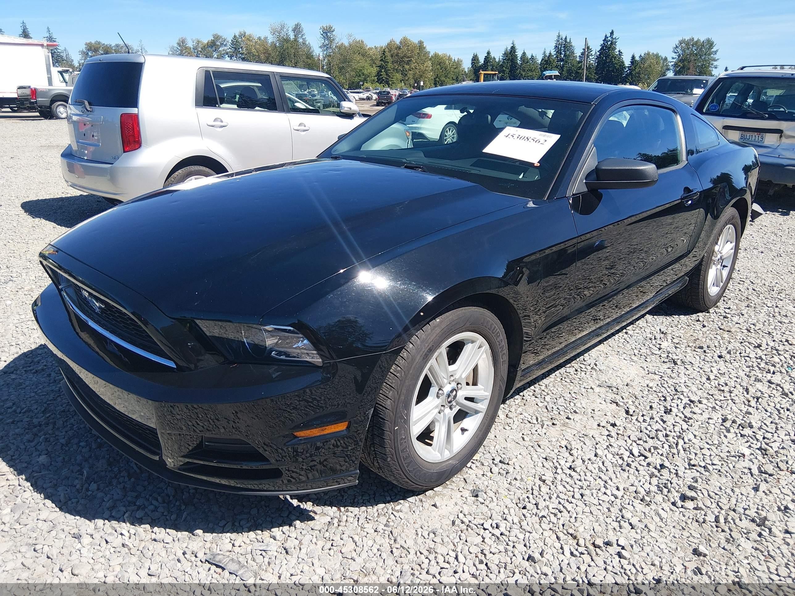 2014 Ford Mustang V6 Black vin: 1ZVBP8AM6E5270278