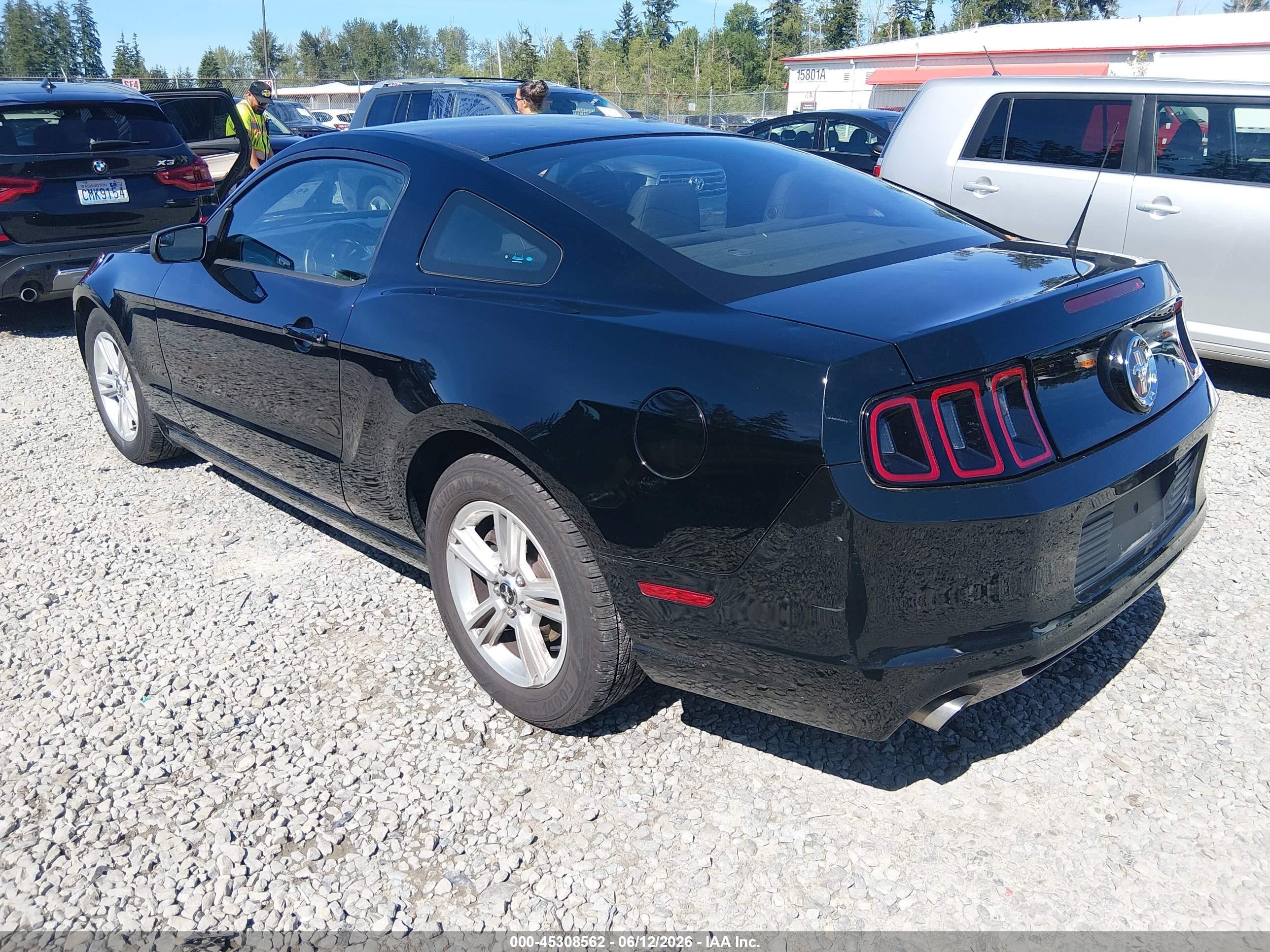 2014 Ford Mustang V6 Black vin: 1ZVBP8AM6E5270278