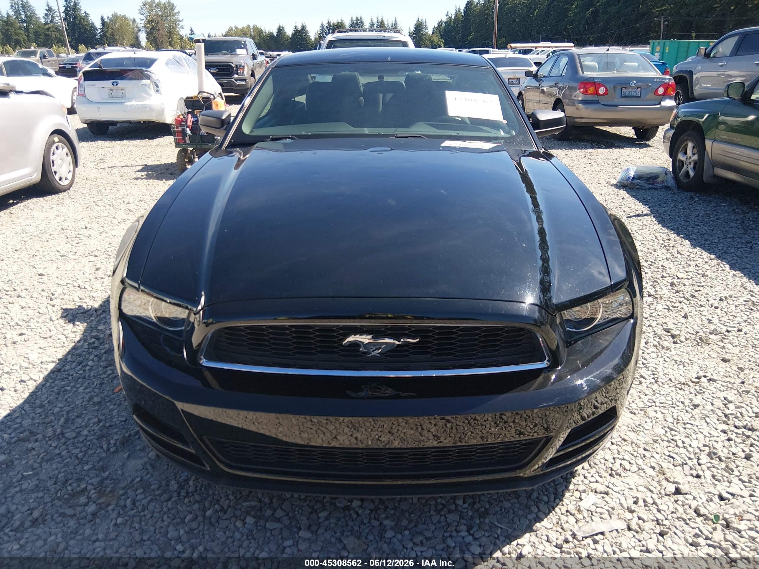 2014 Ford Mustang V6 Black vin: 1ZVBP8AM6E5270278