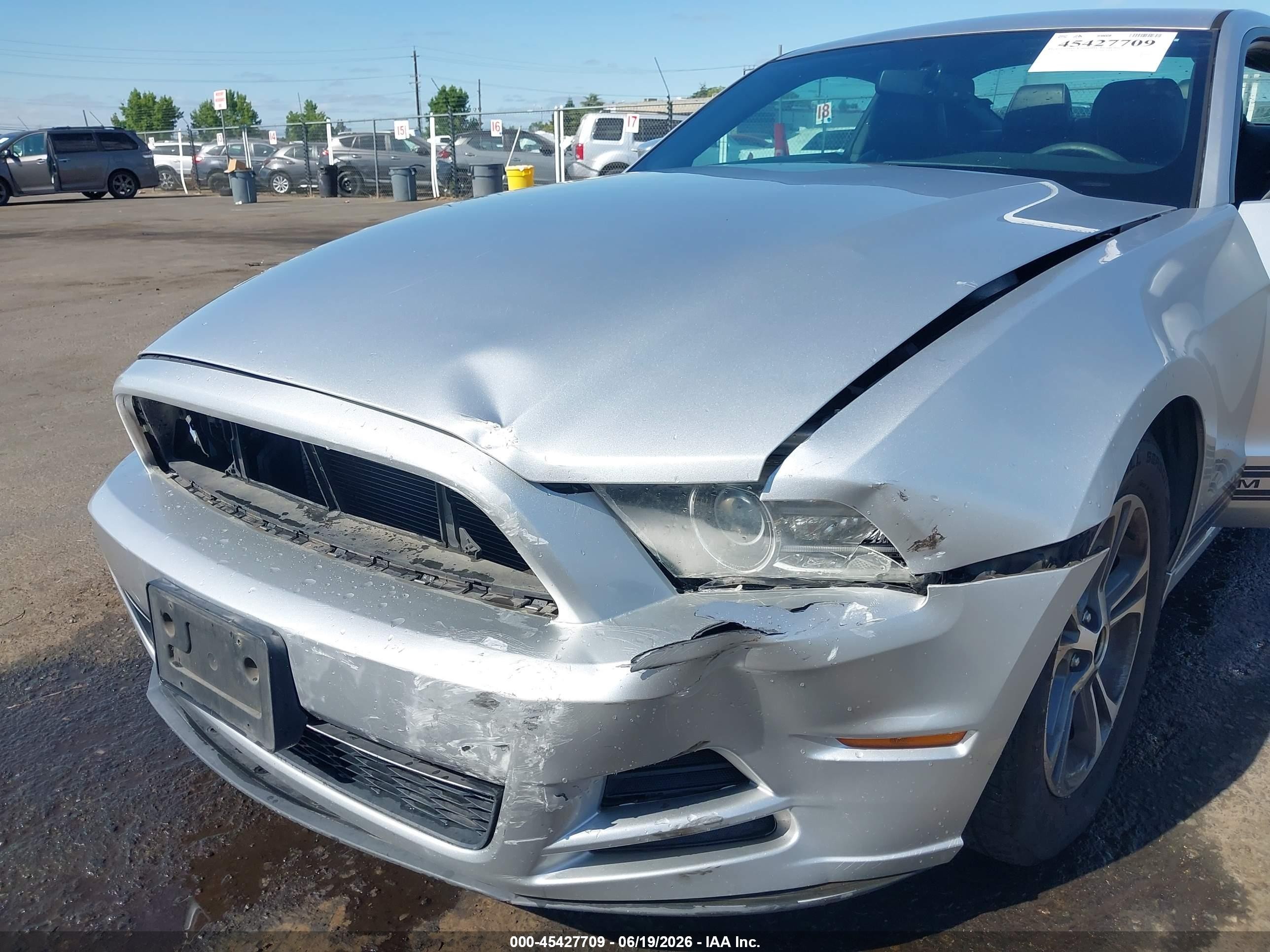 2014 Ford Mustang V6 Premium Silver vin: 1ZVBP8AM6E5297495