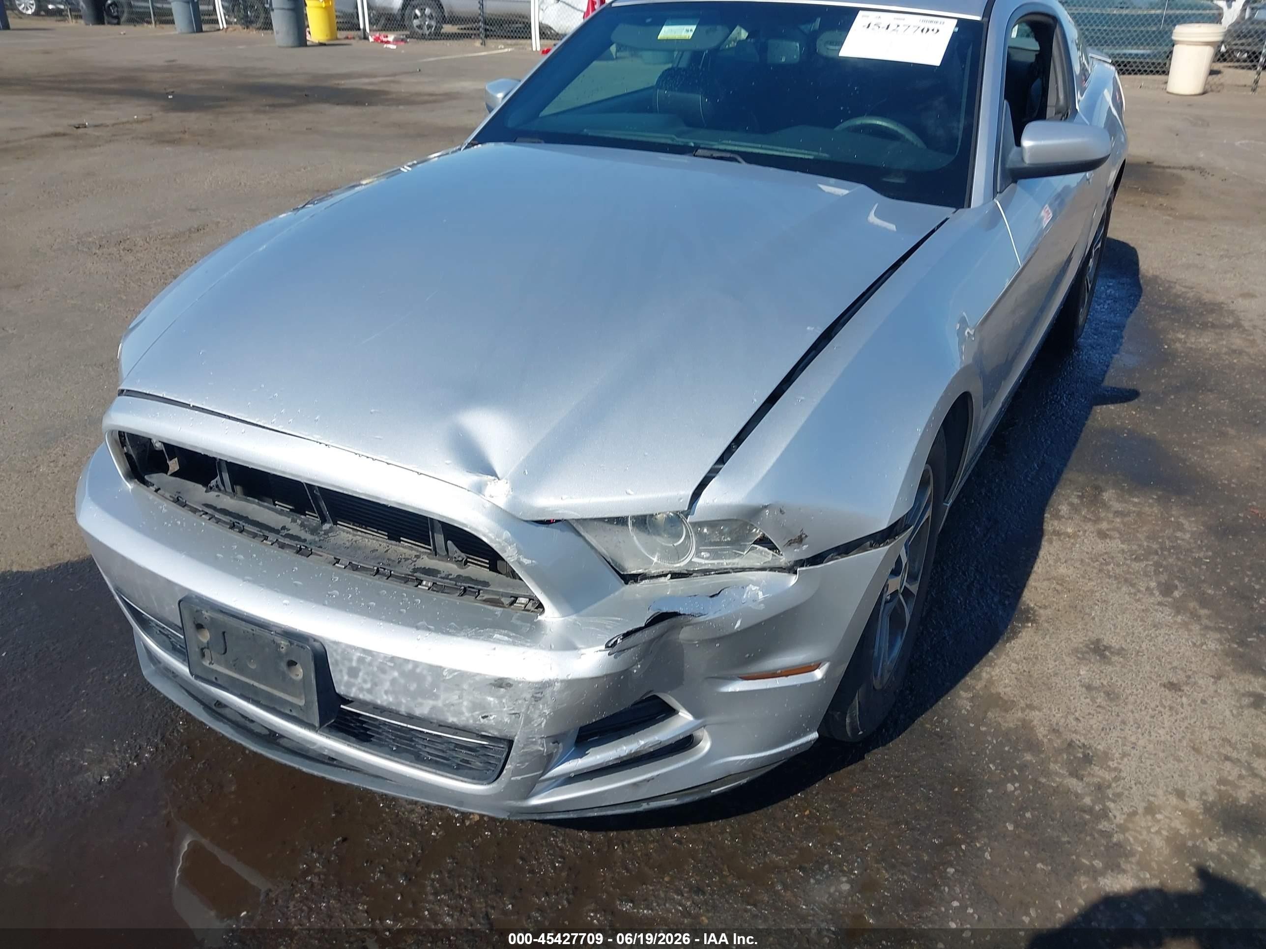 2014 Ford Mustang V6 Premium Silver vin: 1ZVBP8AM6E5297495