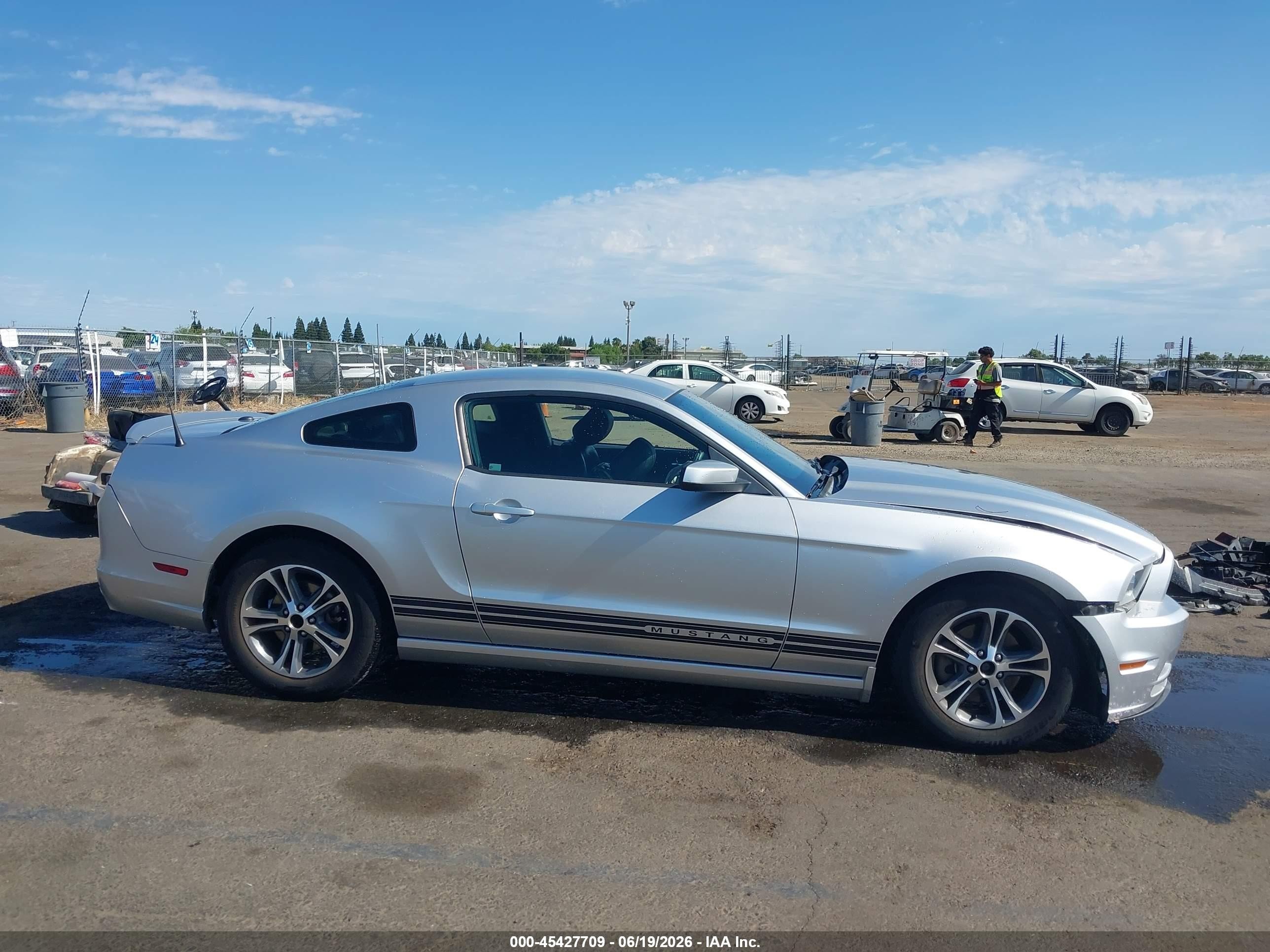 2014 Ford Mustang V6 Premium Silver vin: 1ZVBP8AM6E5297495