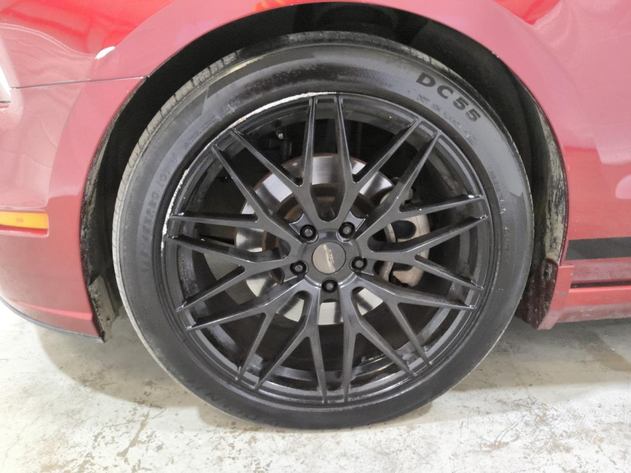 2014 Ford Mustang Red vin: 1ZVBP8AM6E5321908 Damage: Left Front Wheel, Aftermarket, Acceptable
