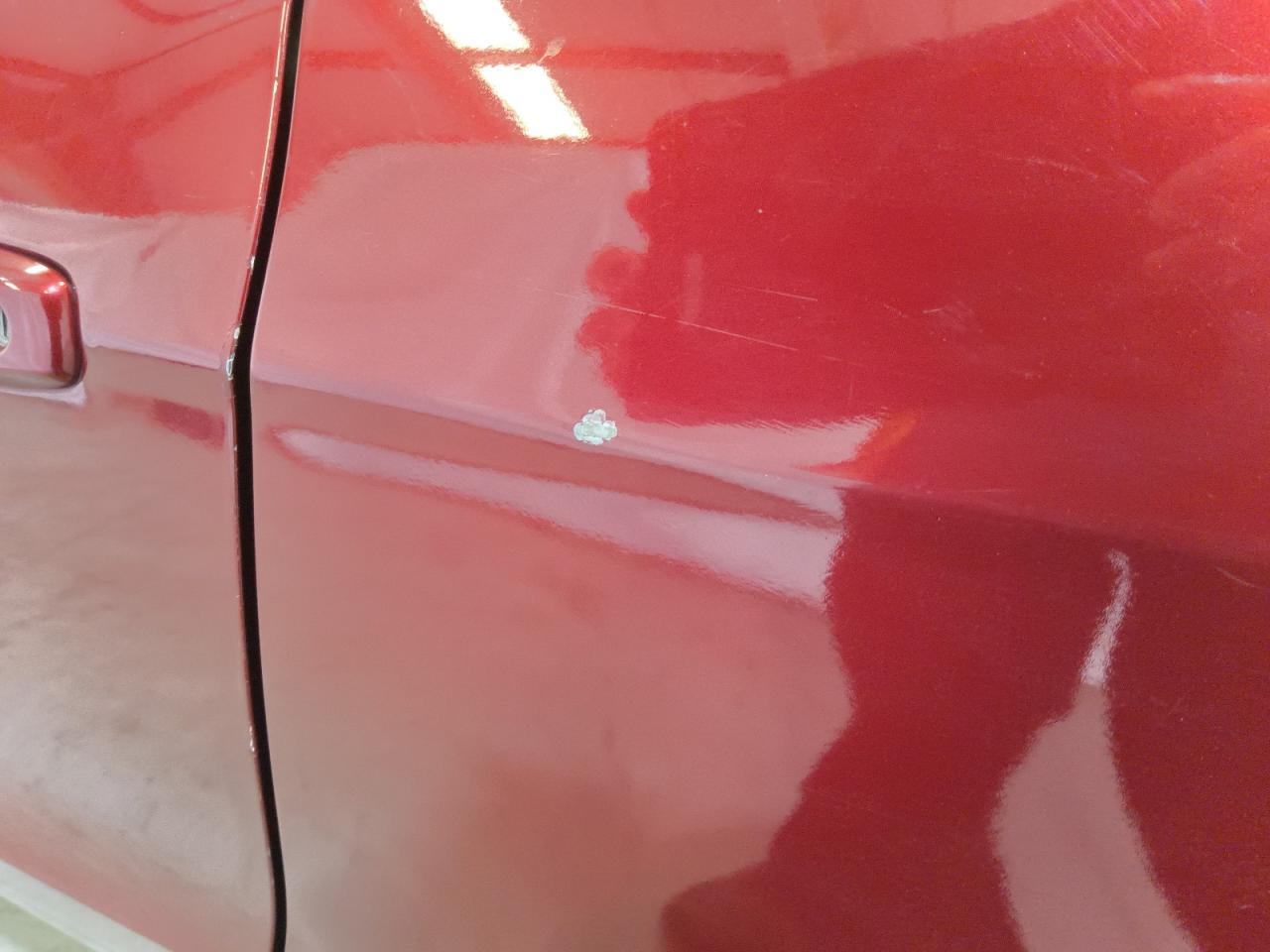 2014 Ford Mustang Red vin: 1ZVBP8AM6E5321908 Damage: Left Qtr Panel, Heavy Scratch, 1/8 To 1/2 Inch