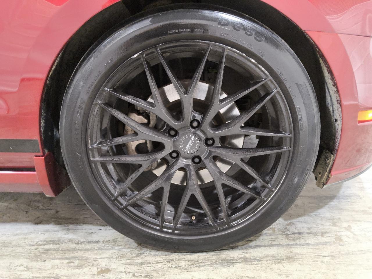 2014 Ford Mustang Red vin: 1ZVBP8AM6E5321908 Damage: Right Front Wheel, Curb Rash, 11 To 12 Inches