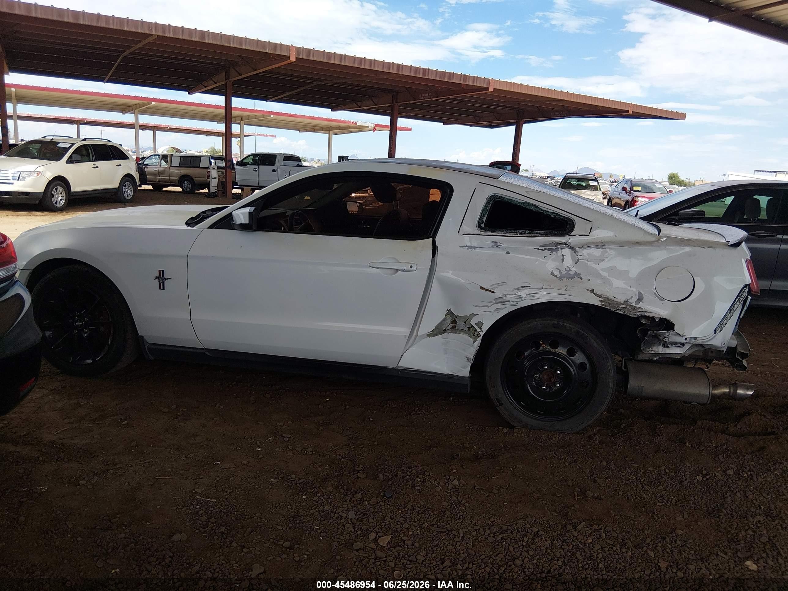 2011 Ford Mustang V6/v6 Premium White vin: 1ZVBP8AM7B5103813