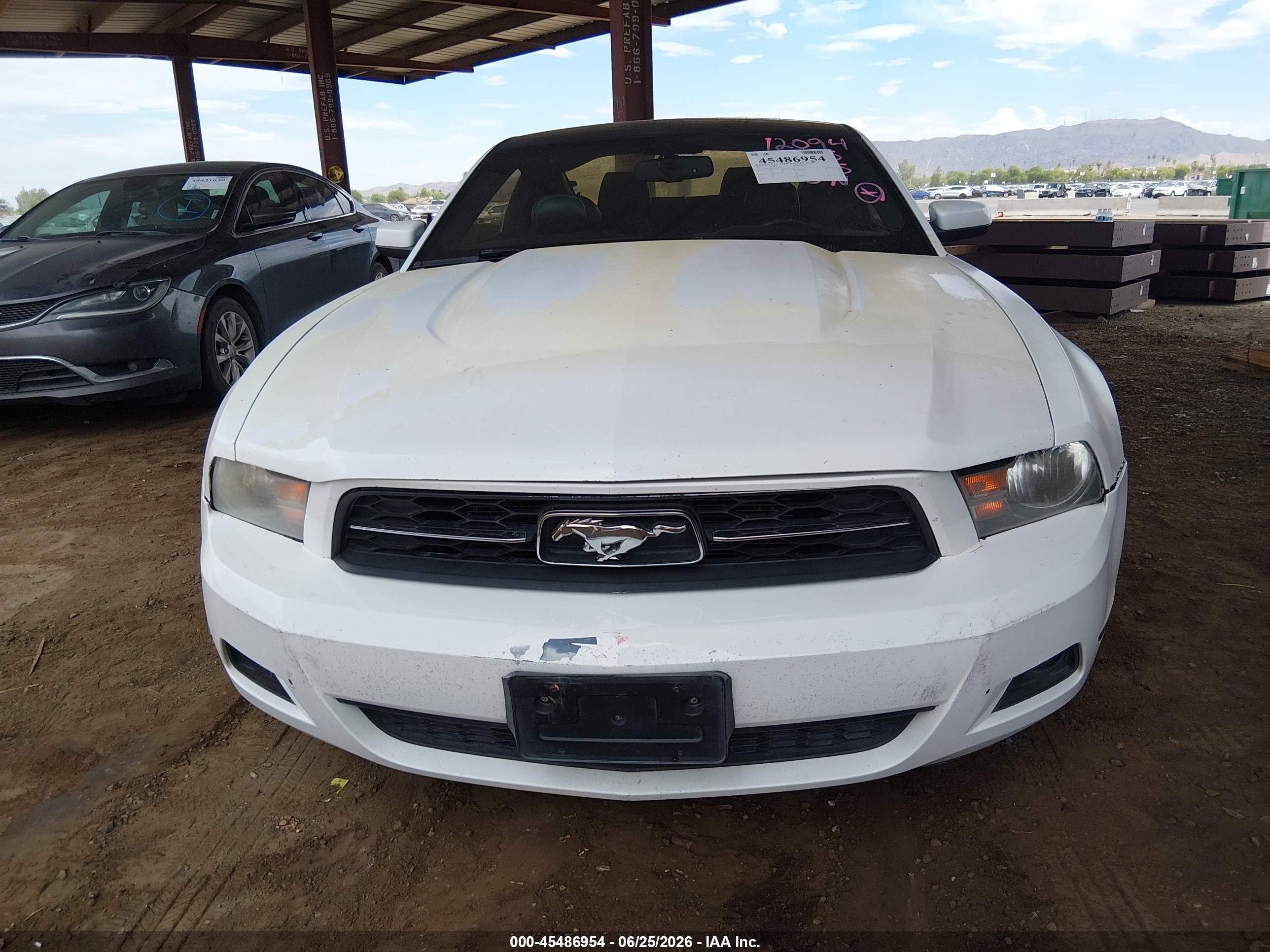 2011 Ford Mustang V6/v6 Premium White vin: 1ZVBP8AM7B5103813