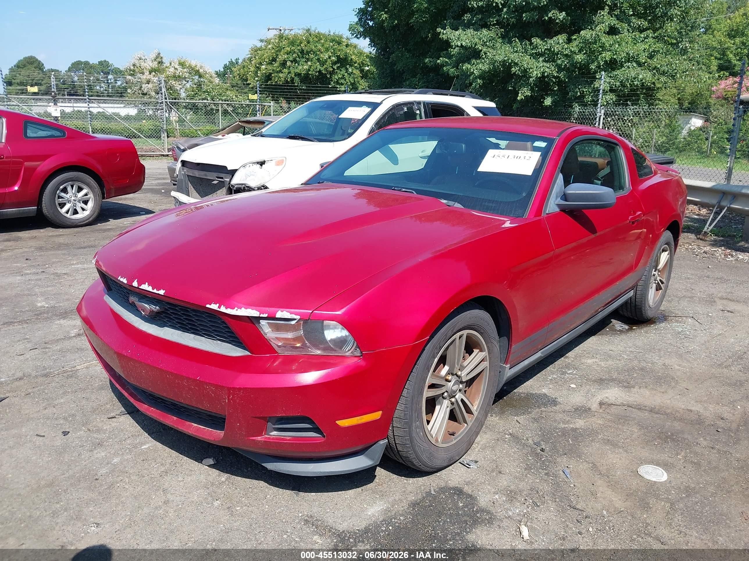 2011 Ford Mustang V6/v6 Premium Красный vin: 1ZVBP8AM7B5119798