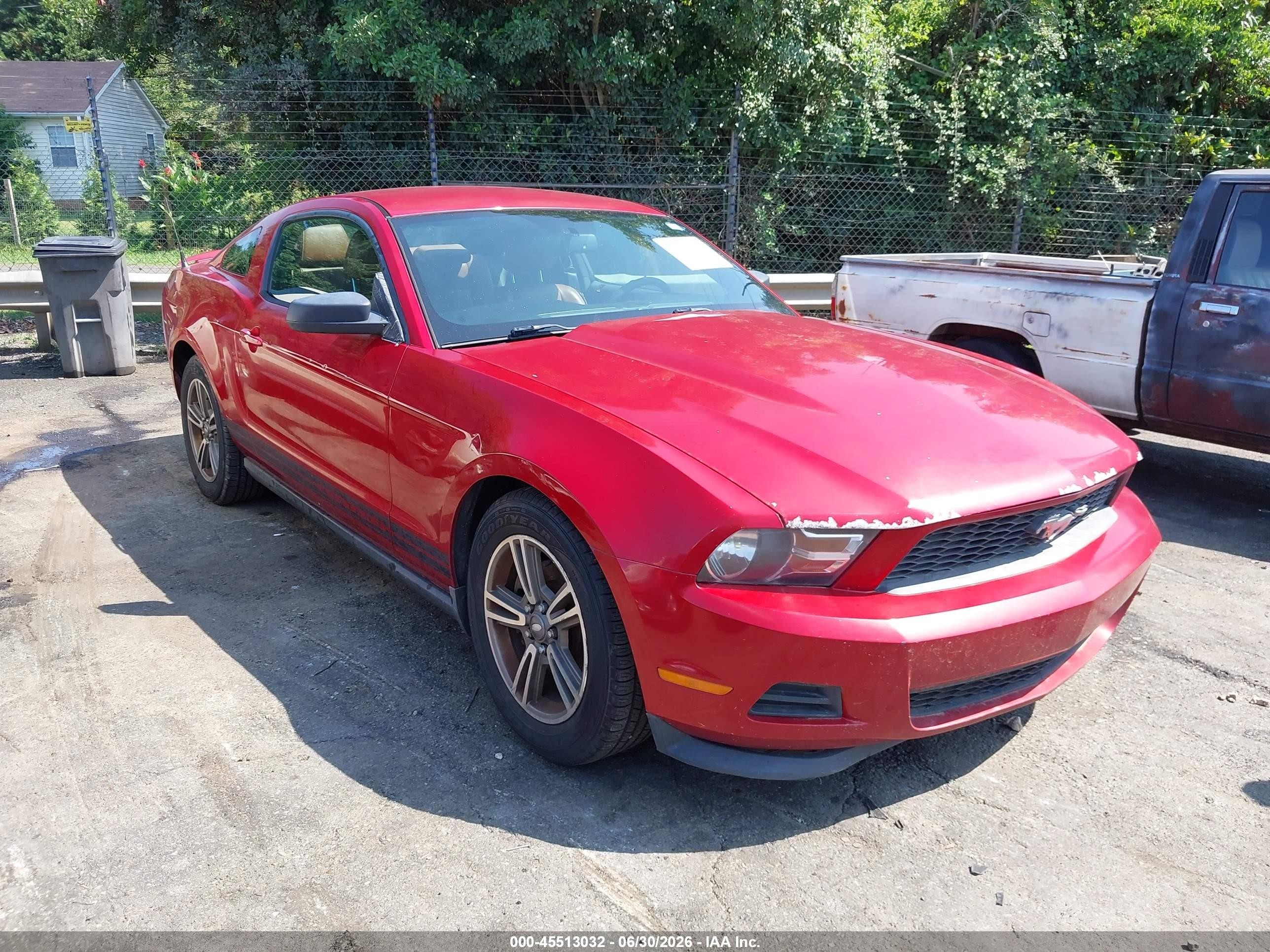 2011 Ford Mustang V6/v6 Premium Red vin: 1ZVBP8AM7B5119798