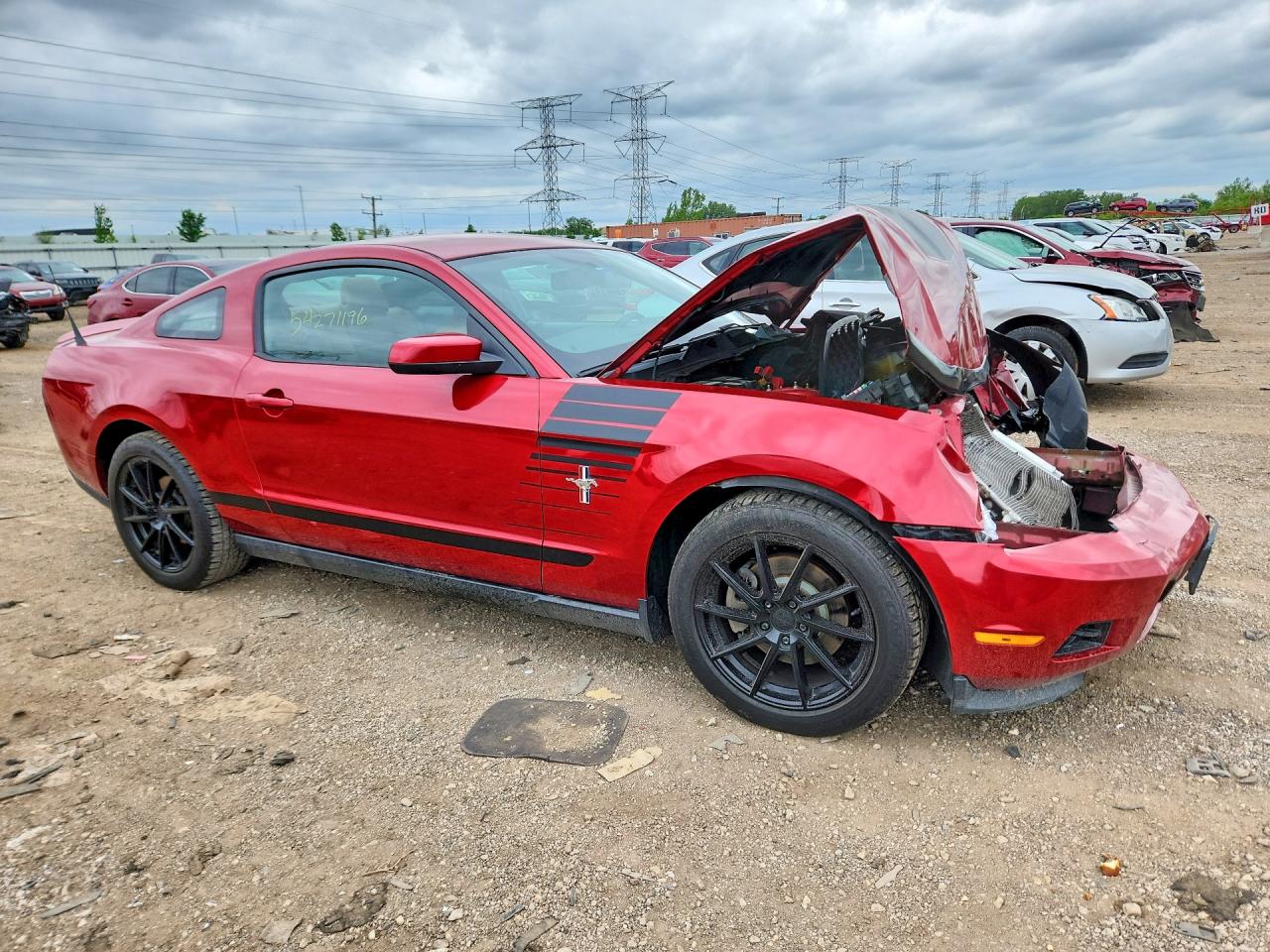 2011 Ford Mustang Red vin: 1ZVBP8AM7B5139551