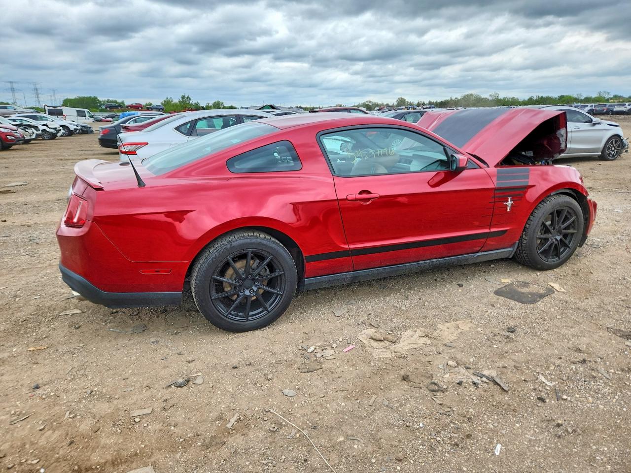 2011 Ford Mustang Red vin: 1ZVBP8AM7B5139551